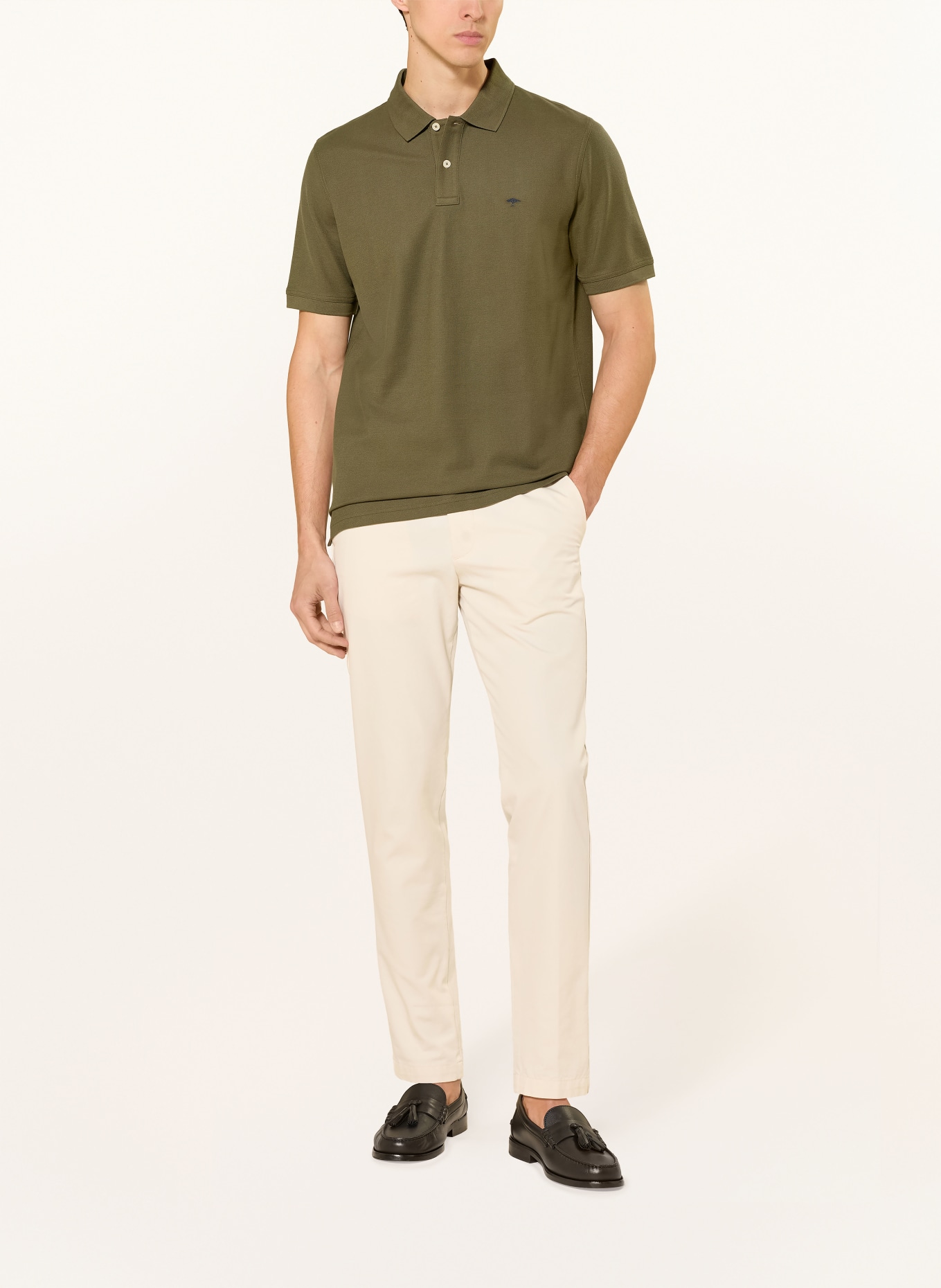 FYNCH-HATTON Piqué-Poloshirt: OLIV