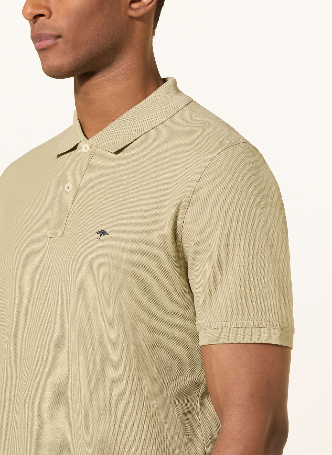 FYNCH-HATTON Piqué-Poloshirt: HELLGRÜN