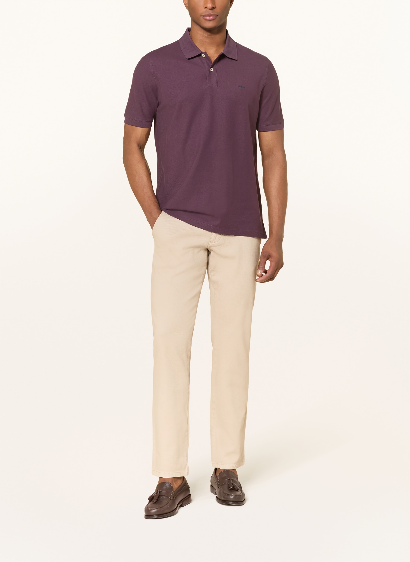 FYNCH-HATTON Piqué-Poloshirt: LILA