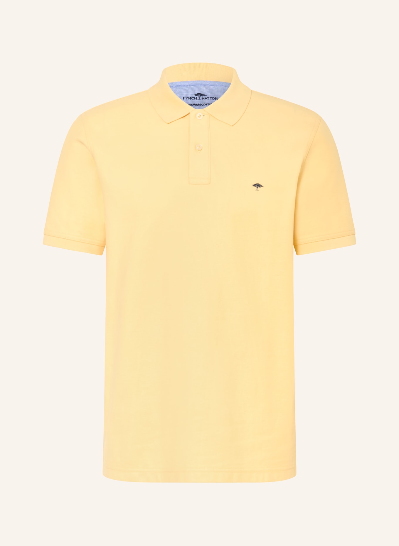 FYNCH-HATTON Piqué-Poloshirt: GELB