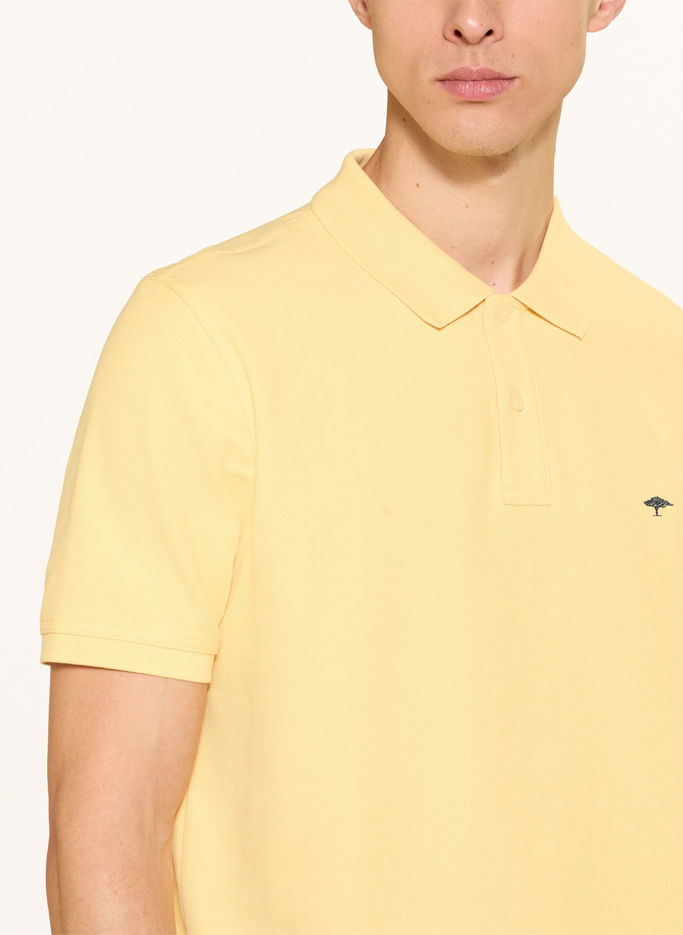 FYNCH-HATTON Piqué-Poloshirt: GELB