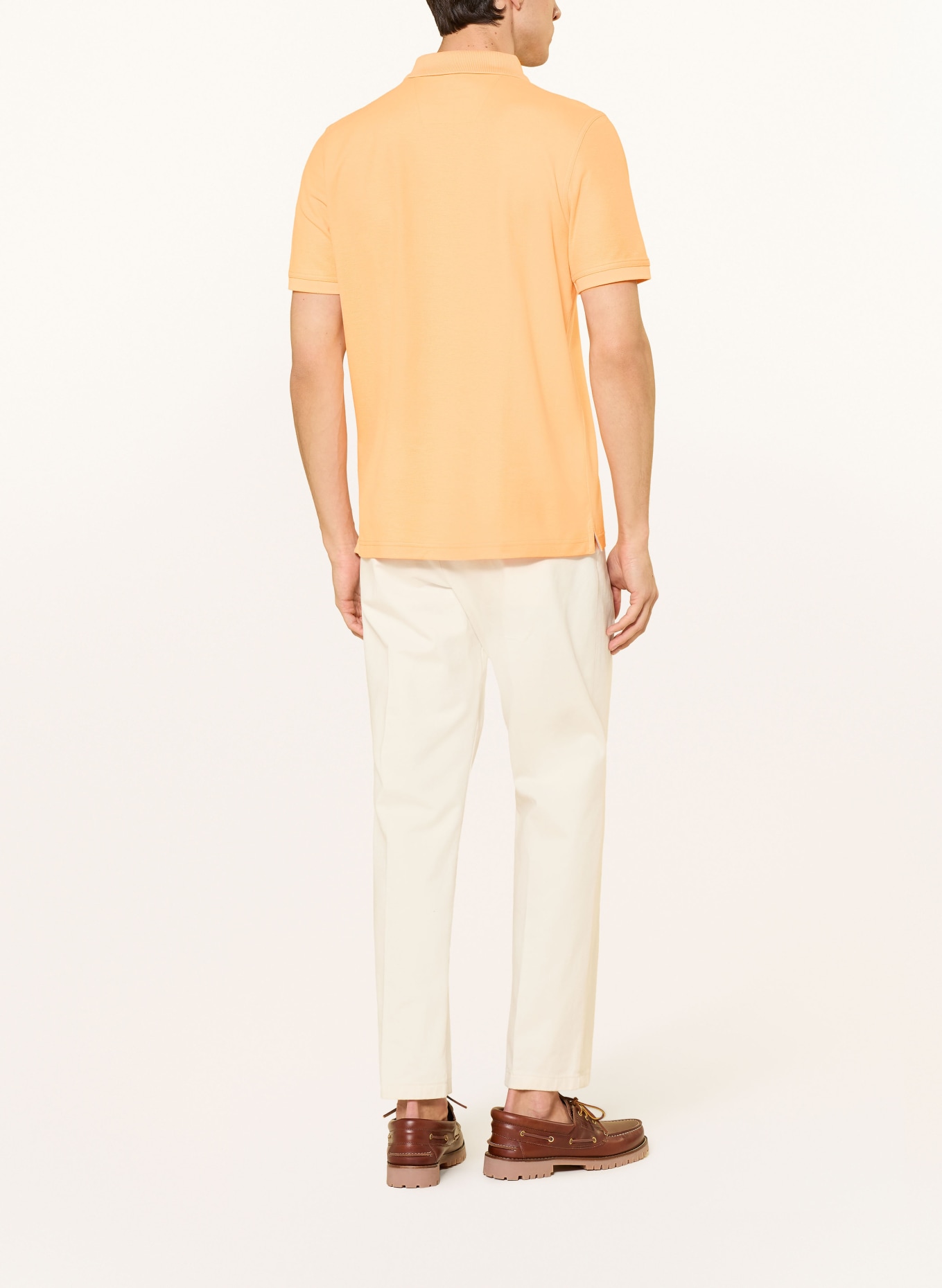 FYNCH-HATTON Koszulka polo z pikowanym wzorem: JASNOPOMARAŃCZOWY