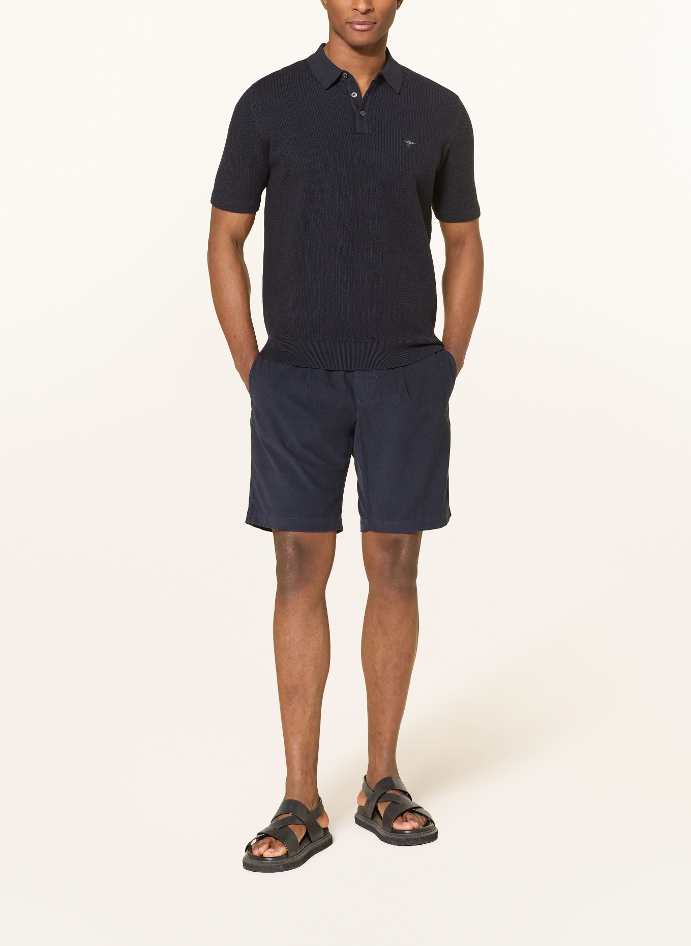 FYNCH-HATTON short en velours côtelé: BLEU FONCÉ