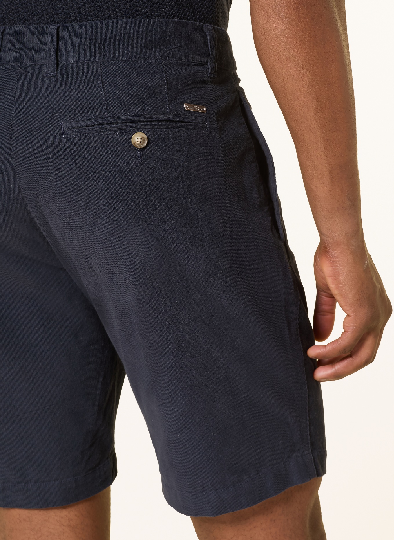 FYNCH-HATTON short en velours côtelé: BLEU FONCÉ