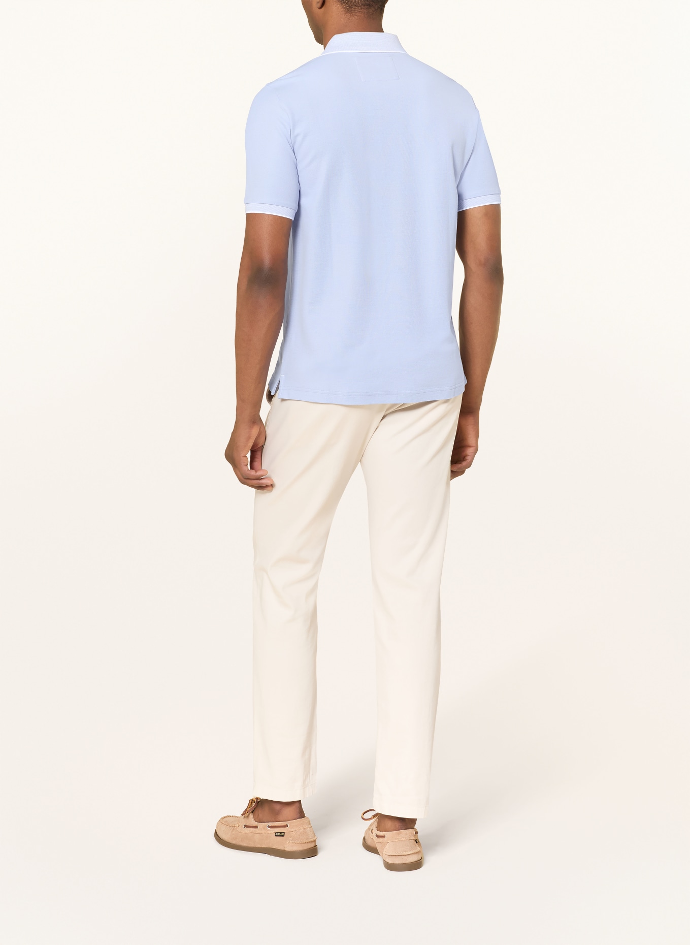 FYNCH-HATTON Koszulka polo z pikowanym wzorem: JASNONIEBIESKI