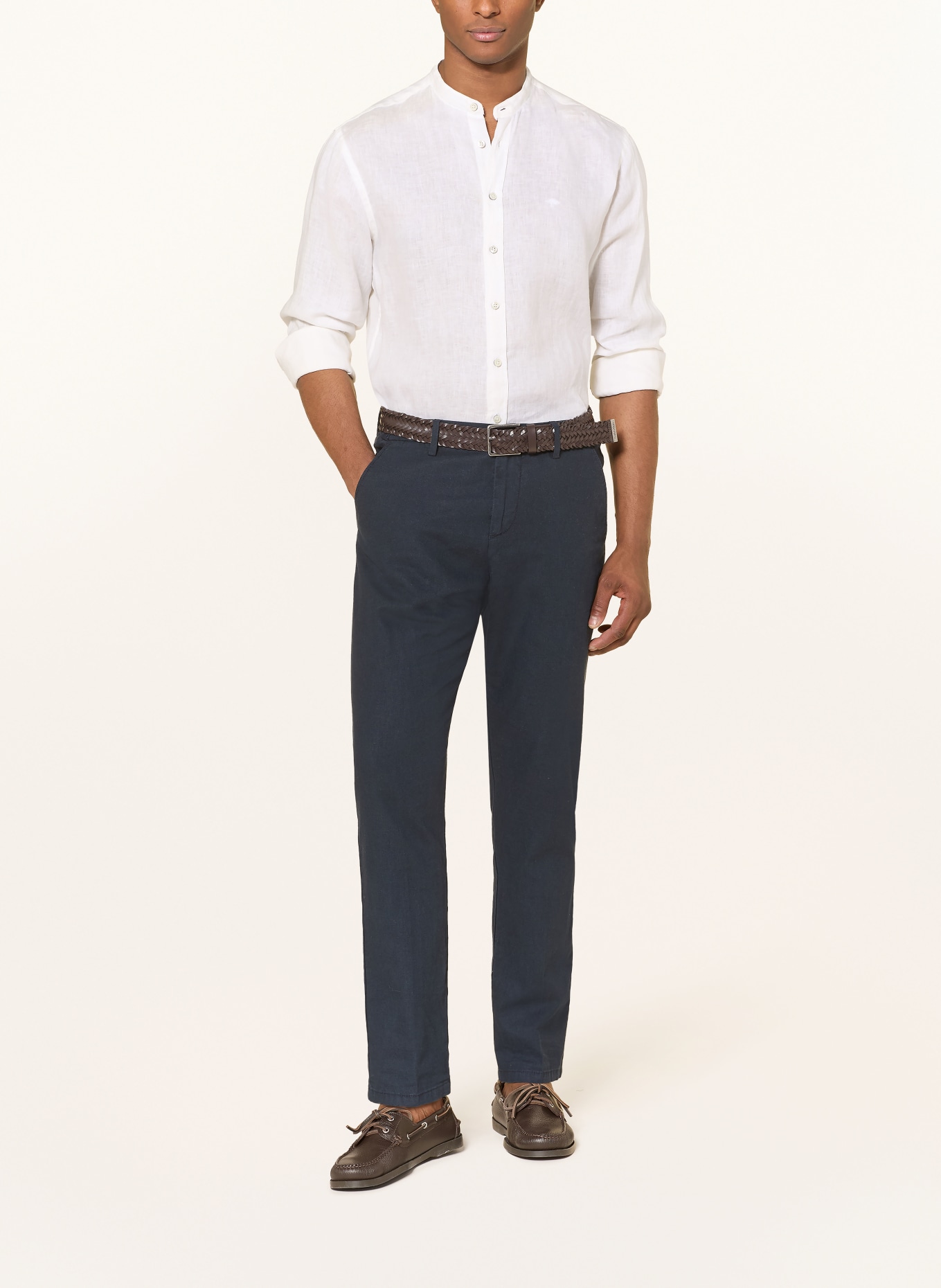 FYNCH-HATTON Lněná košile Regular Fit: REŽNÁ