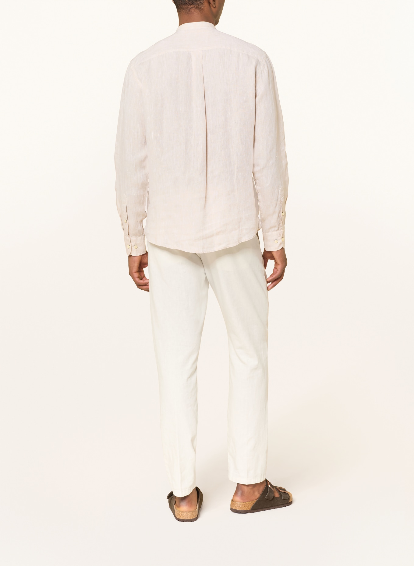 FYNCH-HATTON Lněná košile Regular Fit: BÉŽOVÁ