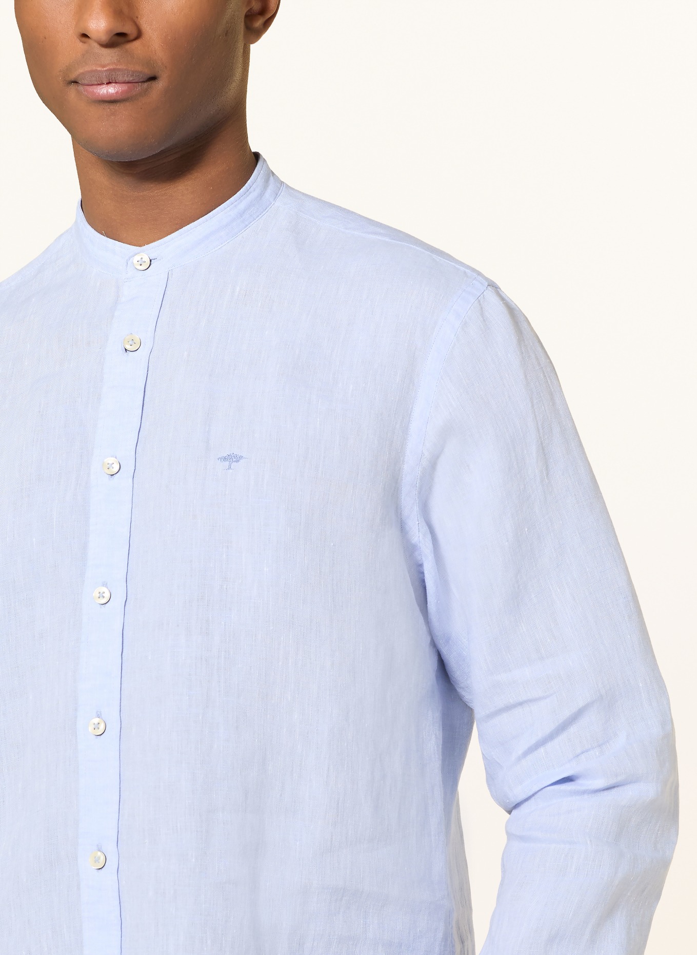 FYNCH-HATTON Leinenhemd Regular Fit: HELLBLAU