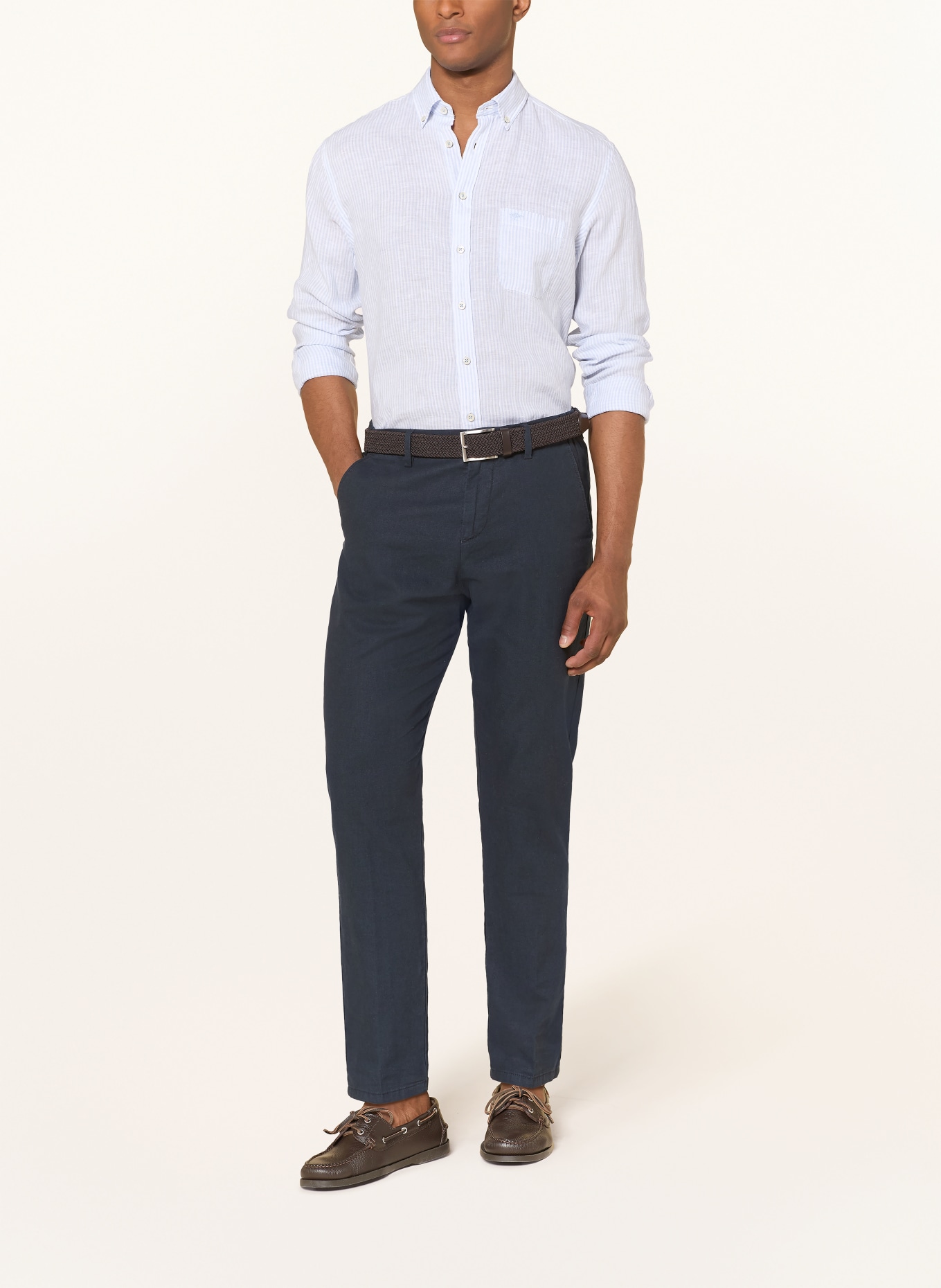 FYNCH-HATTON Regular fit shirt: LIGHT BLUE / WHITE