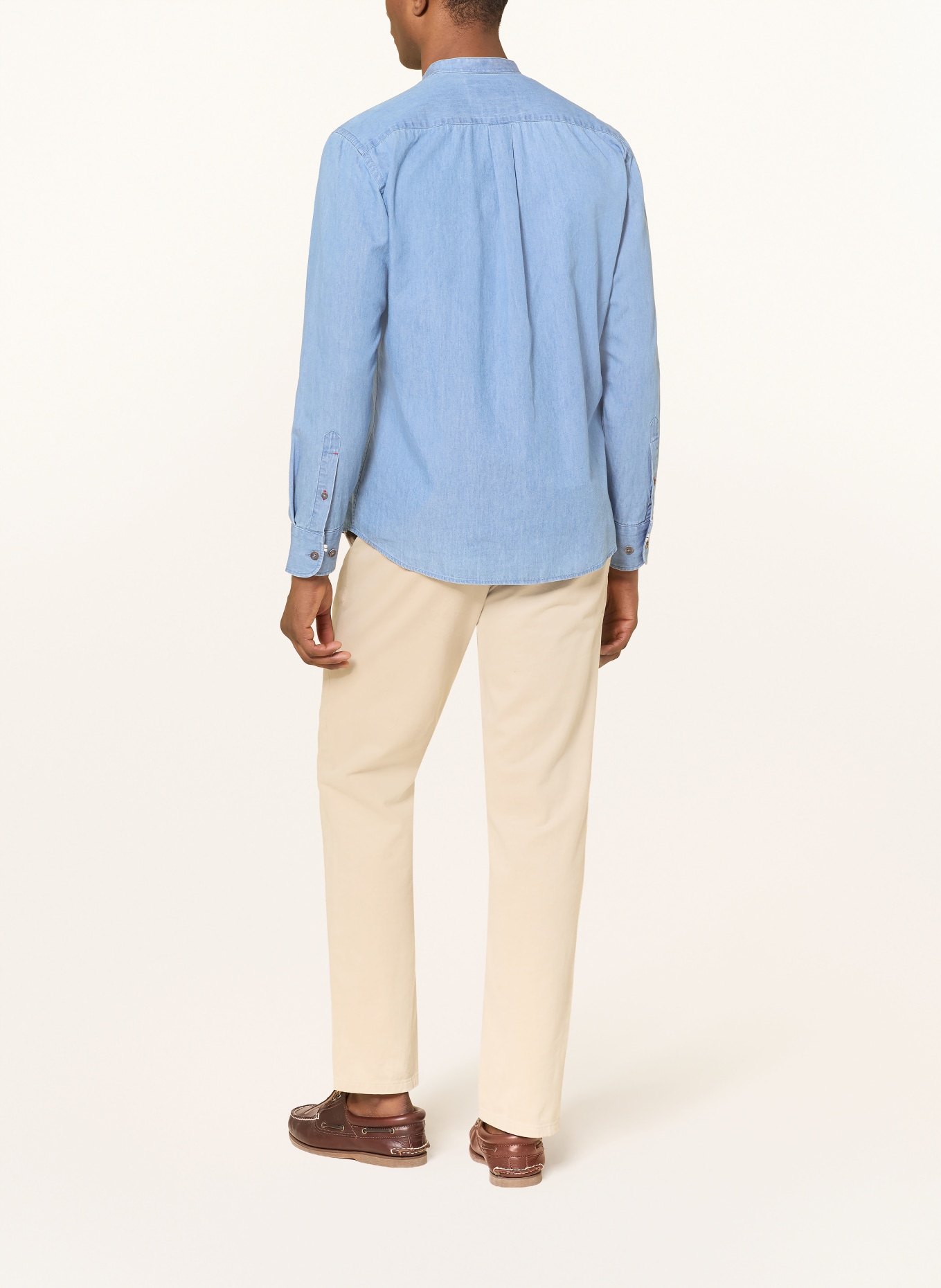 FYNCH-HATTON Koszula jeansowa o regularnym kroju z stójką: NIEBIESKI