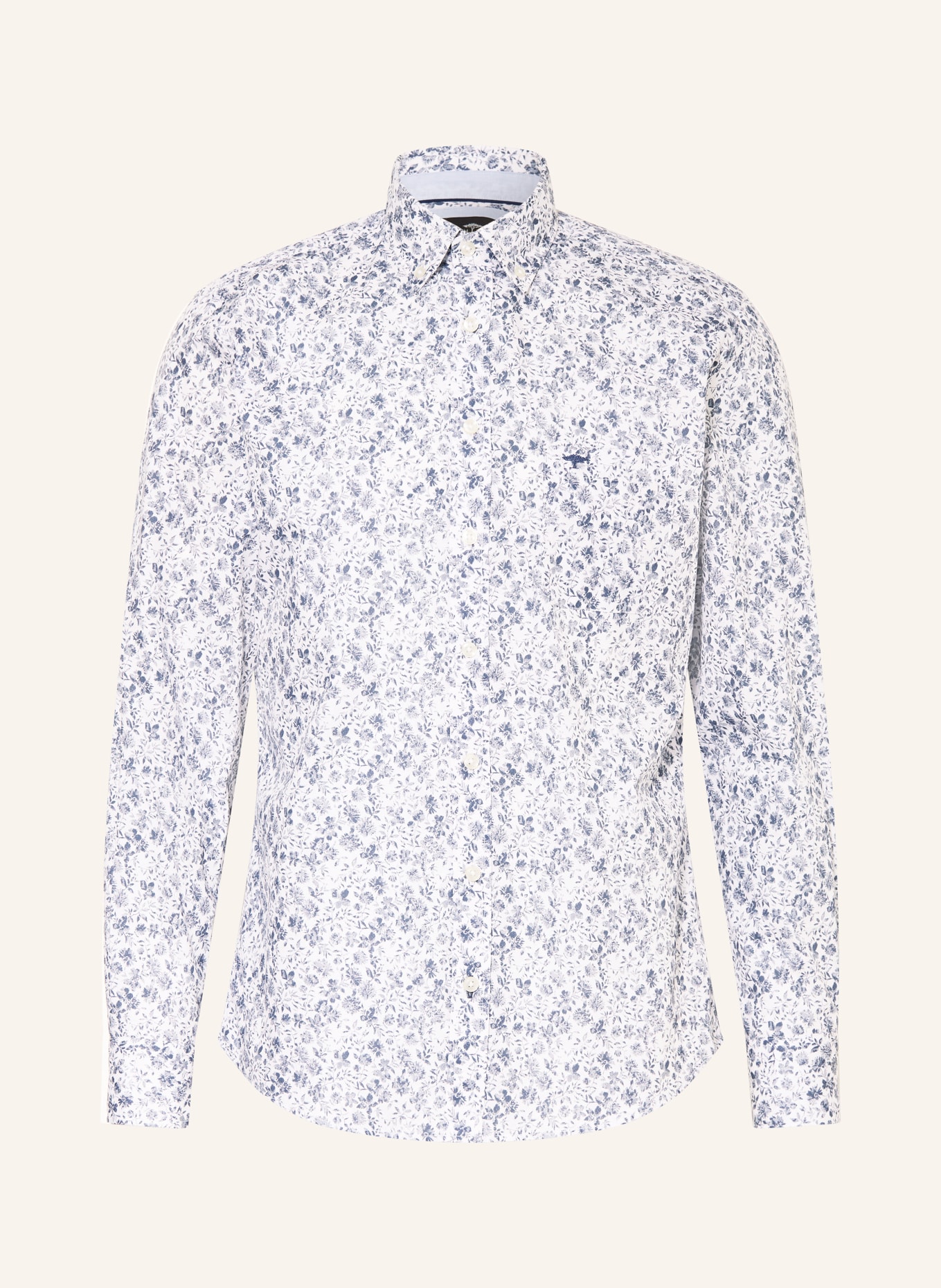 FYNCH-HATTON Hemd Regular Fit: BLAUGRAU / WEISS