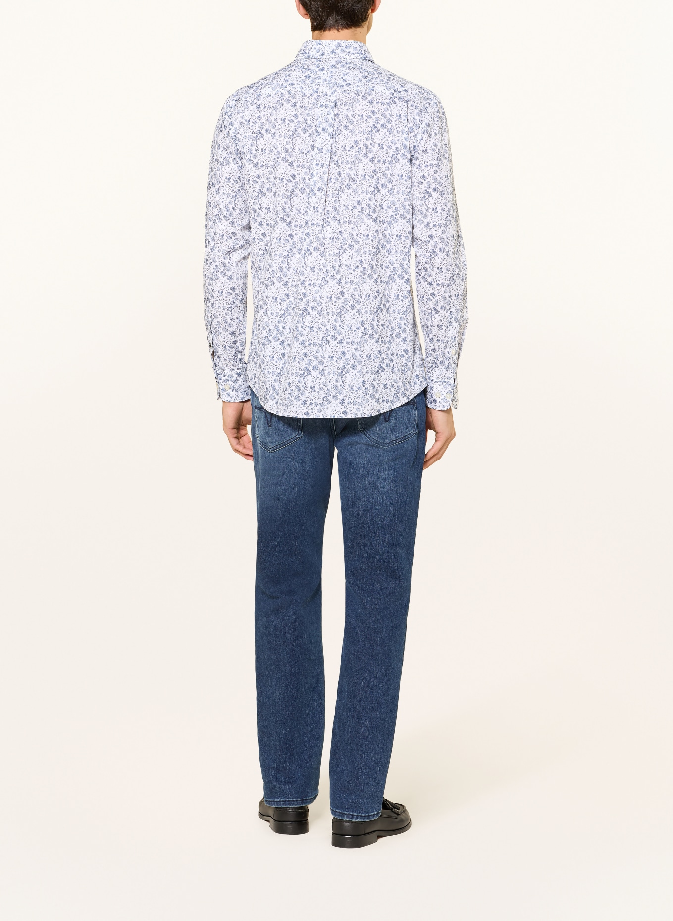 FYNCH-HATTON Hemd Regular Fit: BLAUGRAU / WEISS