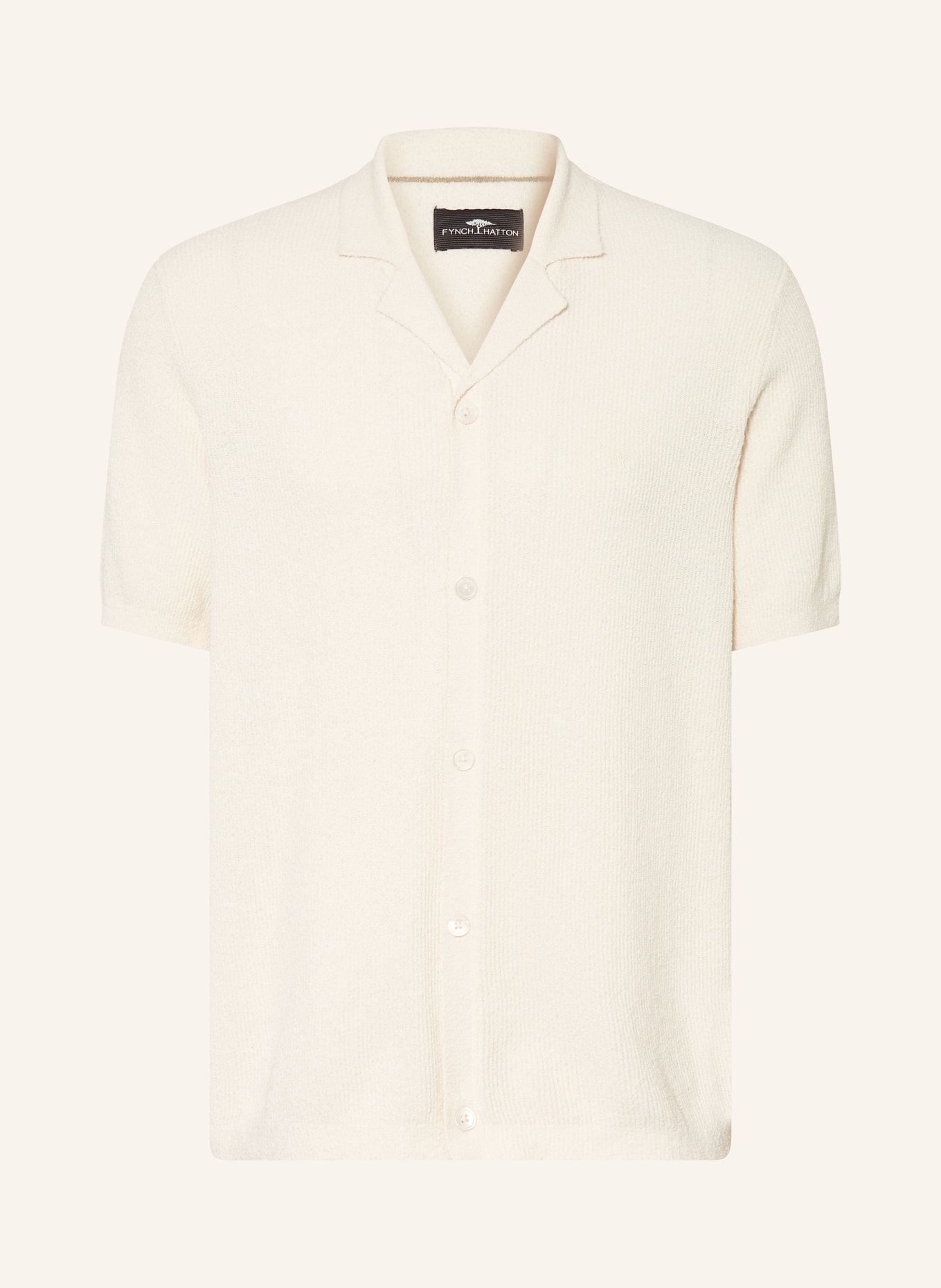 FYNCH-HATTON Stick-Poloshirt: CREME