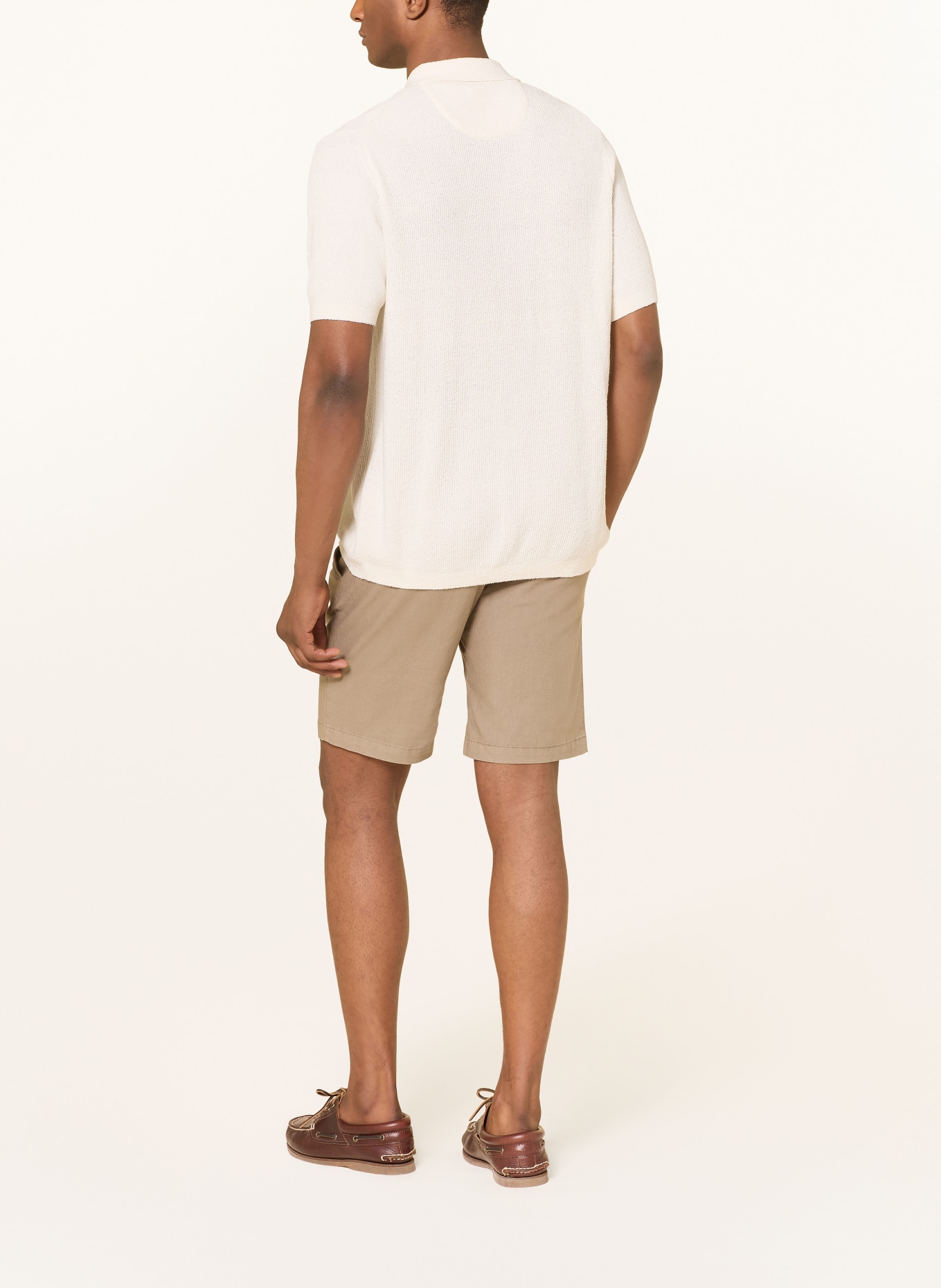 FYNCH-HATTON Stick-Poloshirt: CREME