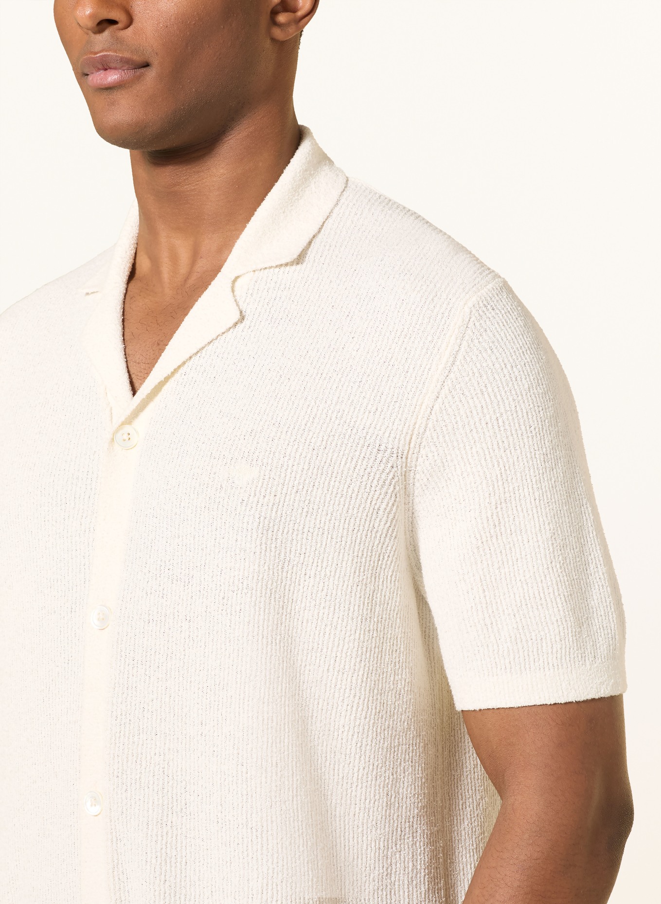 FYNCH-HATTON Stick-Poloshirt: CREME