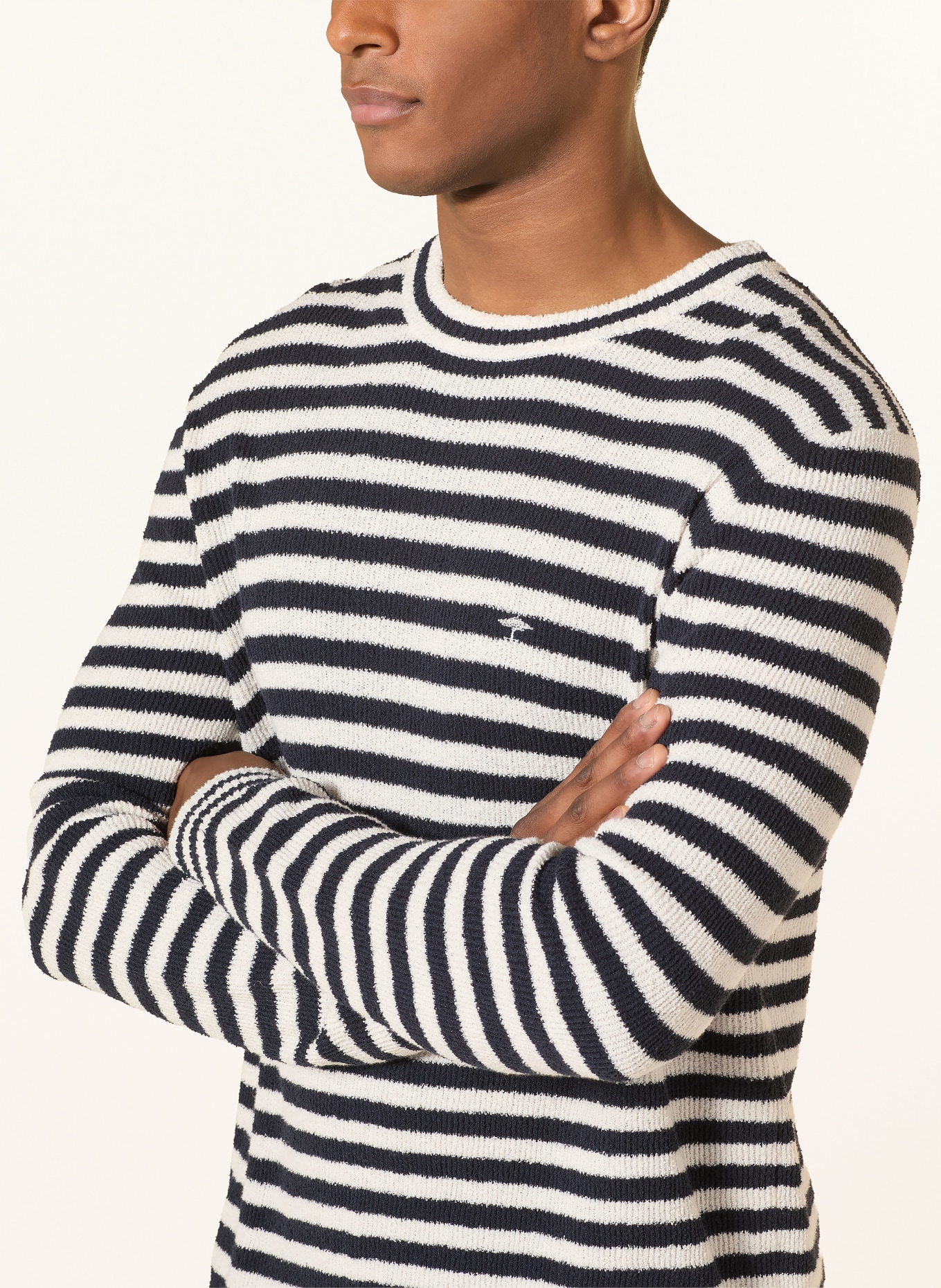 FYNCH-HATTON sweter: GRANATOWY / KREMOWY