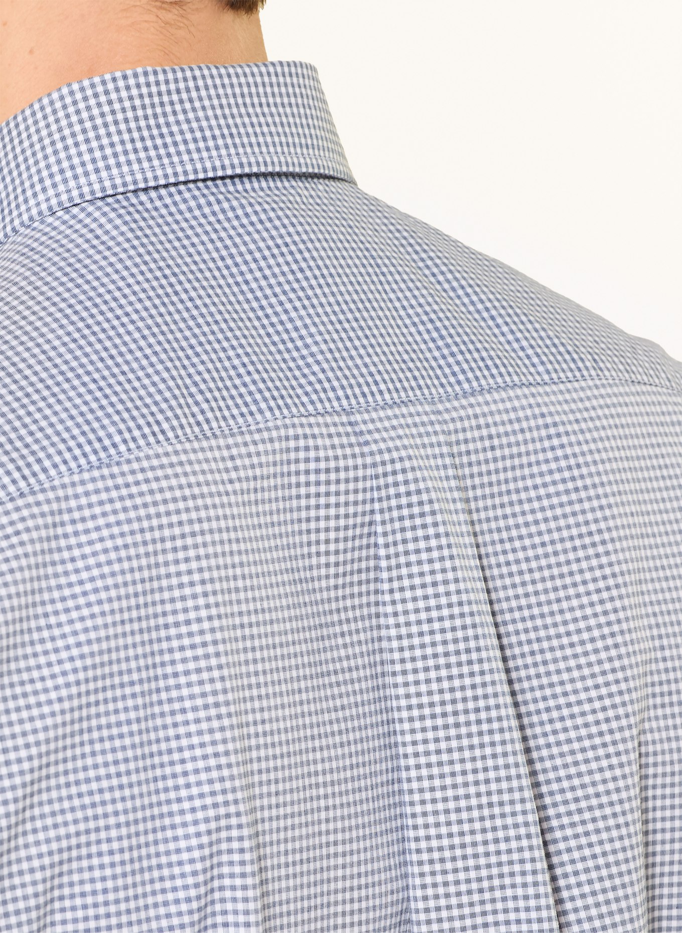 FYNCH-HATTON Kurzarm-Hemd Regular Fit: BLAU / WEISS