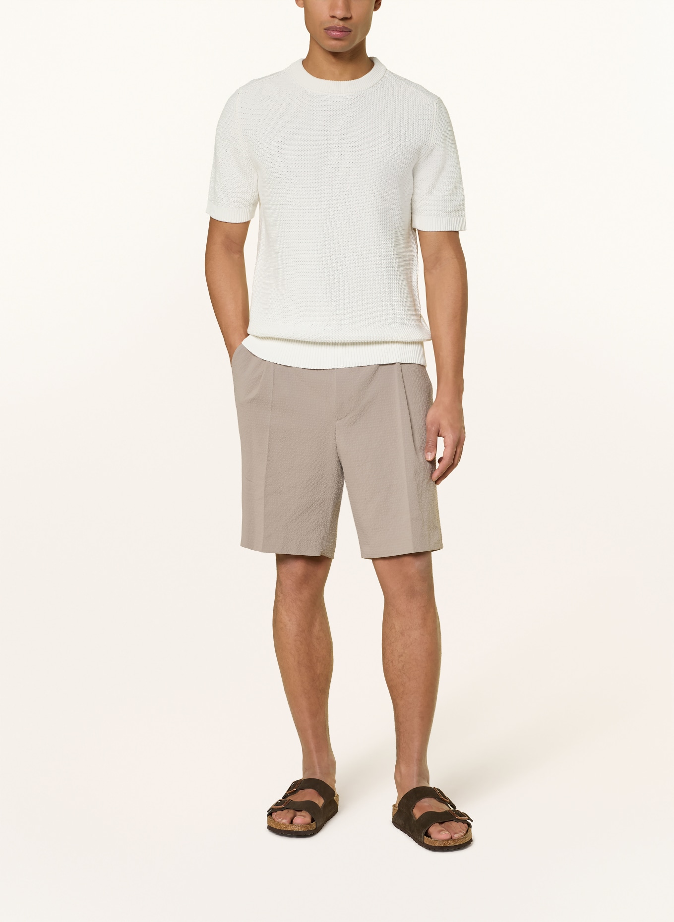 HUGO SAFFON knit shirt: CREAM