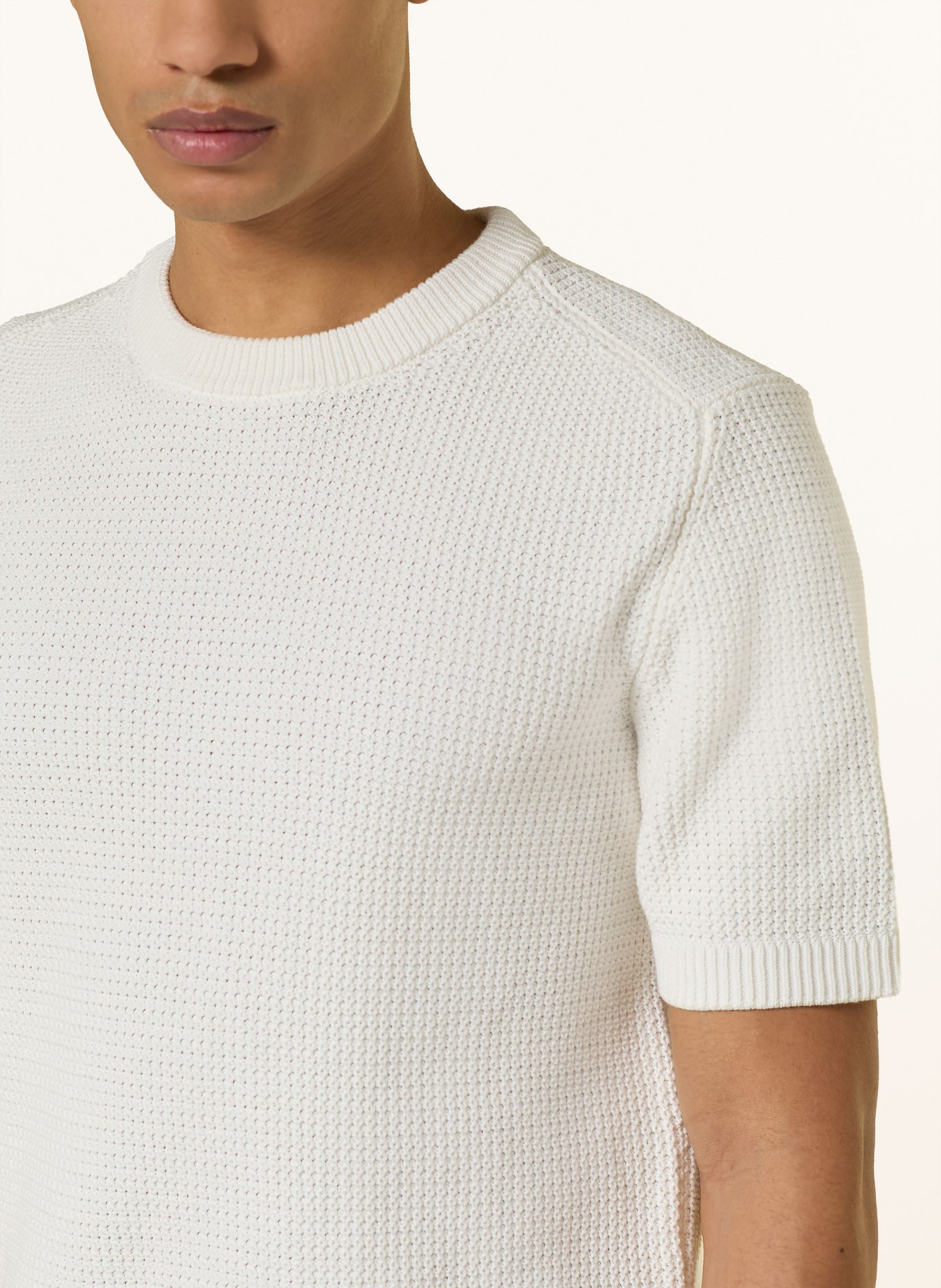 HUGO SAFFON knit shirt: CREAM