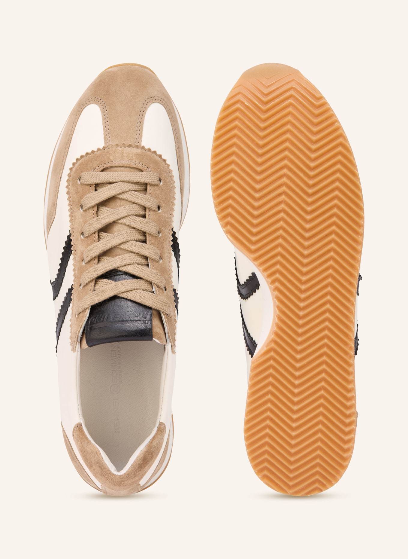 KENNEL & SCHMENGER Sneaker MUI: CREAM / CAMEL / BLACK