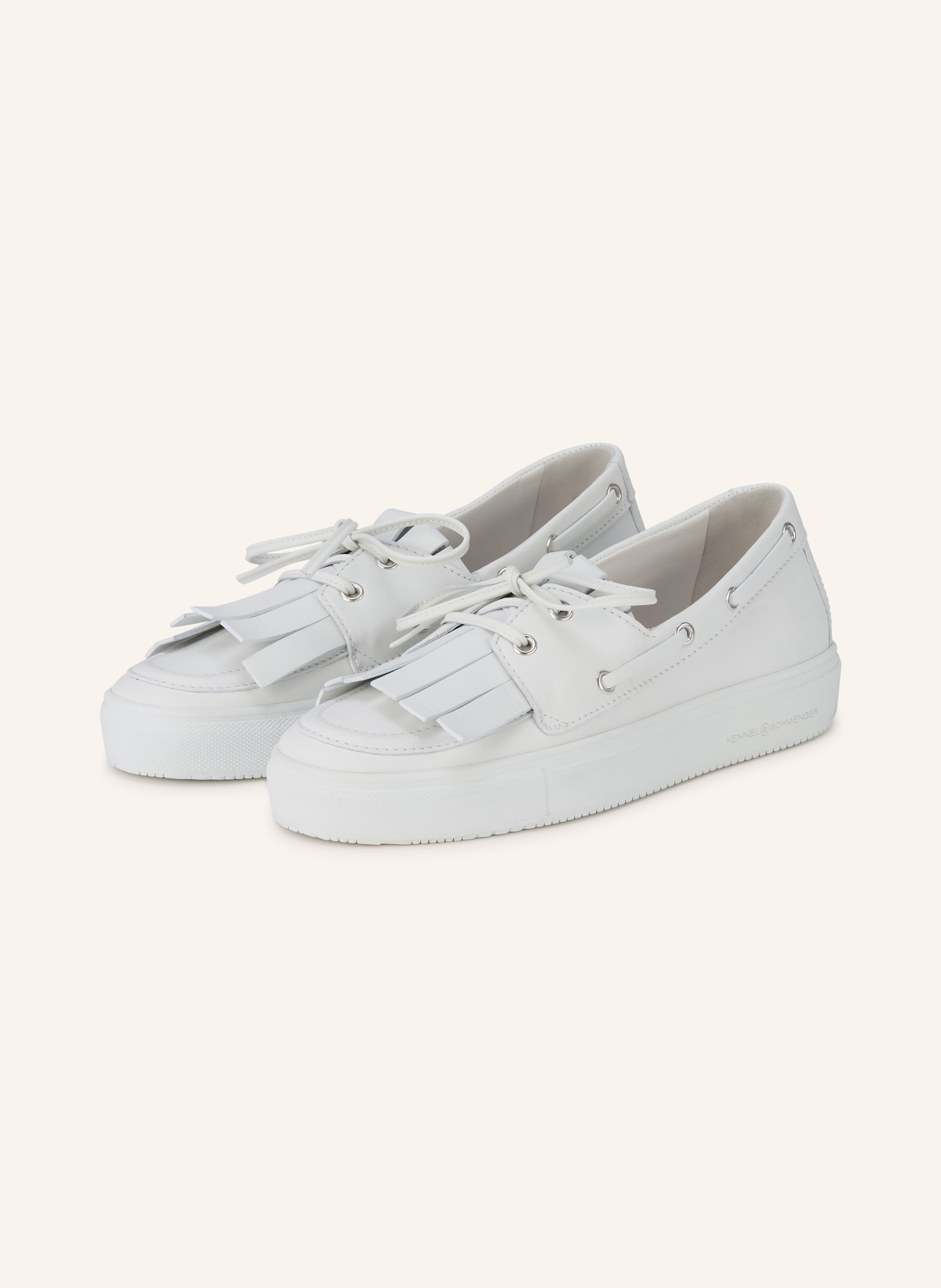 KENNEL & SCHMENGER LENI boat shoes: WHITE