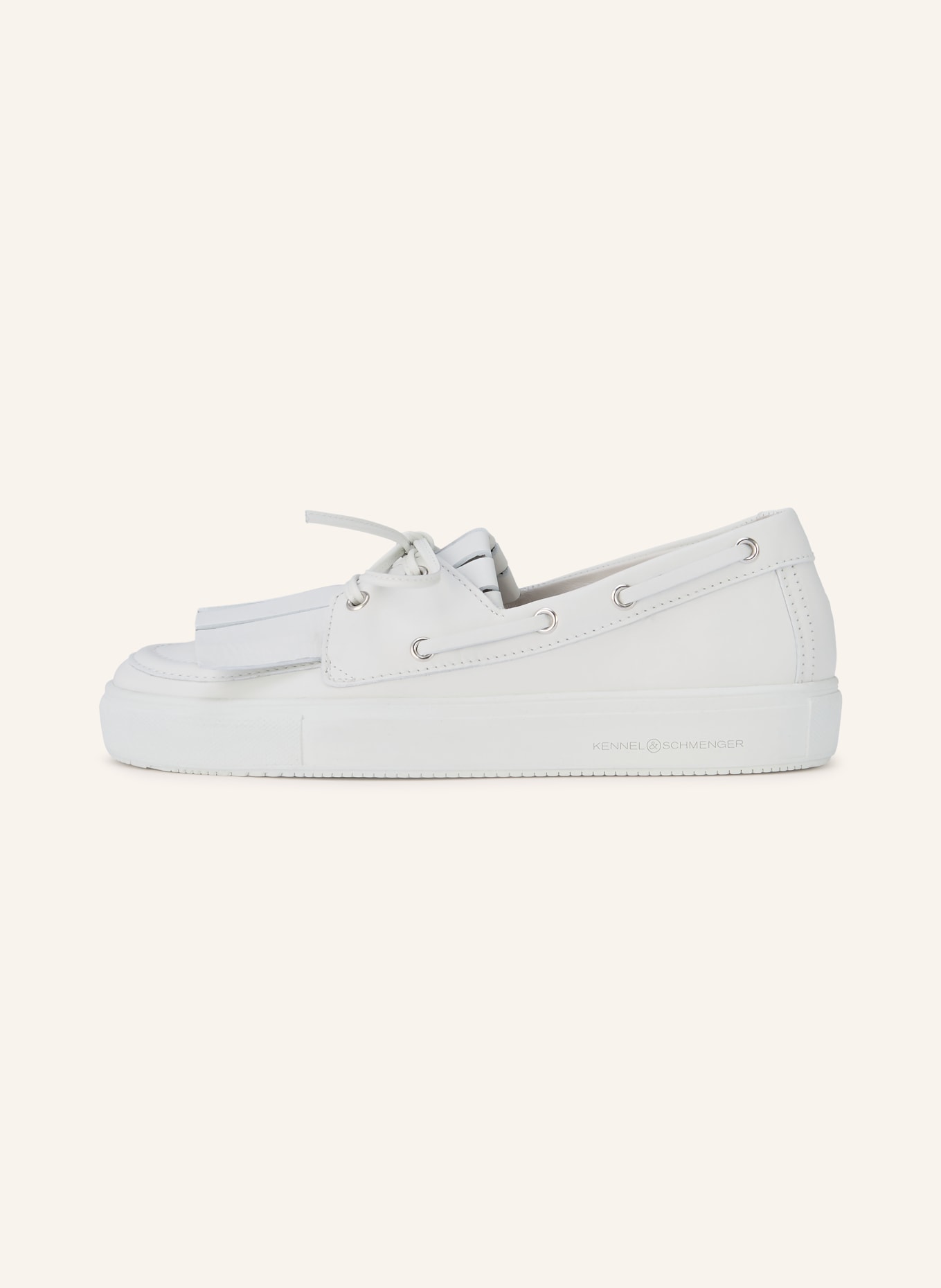 KENNEL & SCHMENGER LENI boat shoes: WHITE