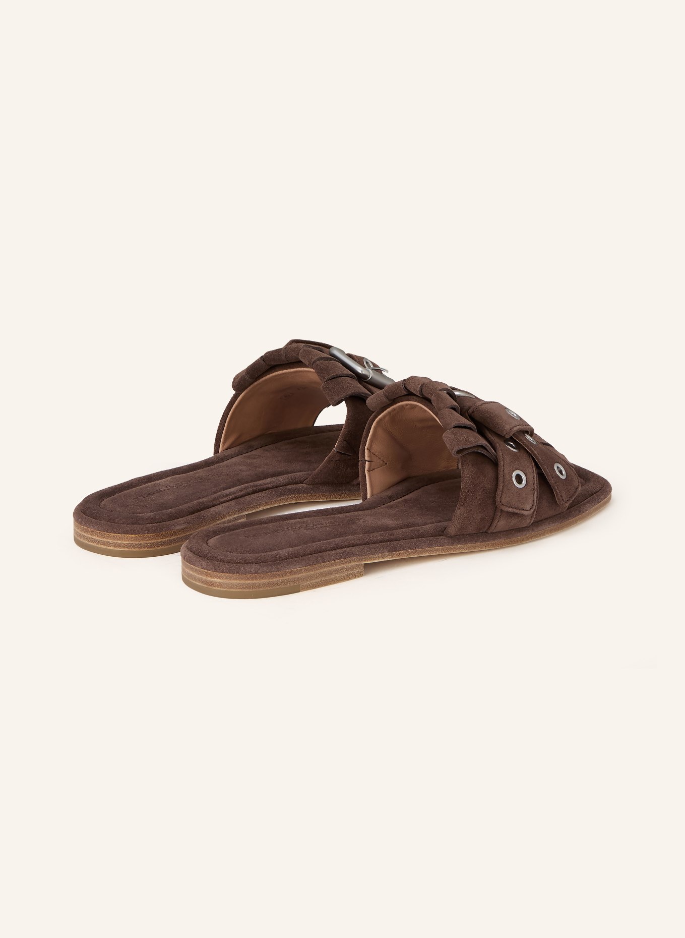 KENNEL & SCHMENGER Pantofle LYA: HNĚDÁ / STŘÍBRNÁ