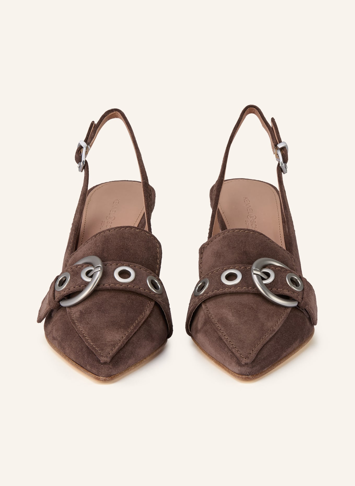 KENNEL & SCHMENGER Slingpumps SIA: DUNKELBRAUN / SILBER