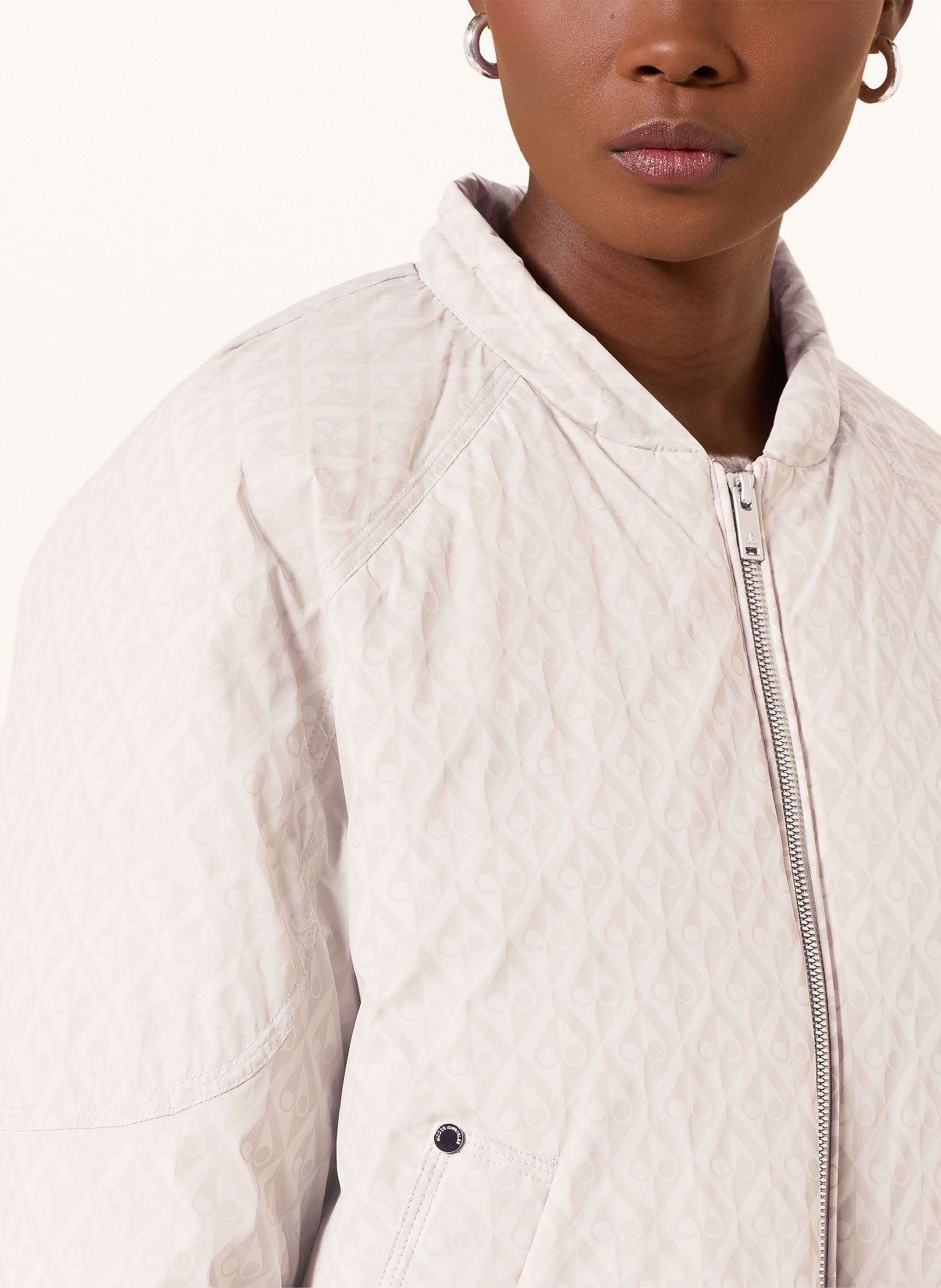 MOOSE KNUCKLES Lightweight down jacket TEGAN with detachable hood: BEIGE / CREAM