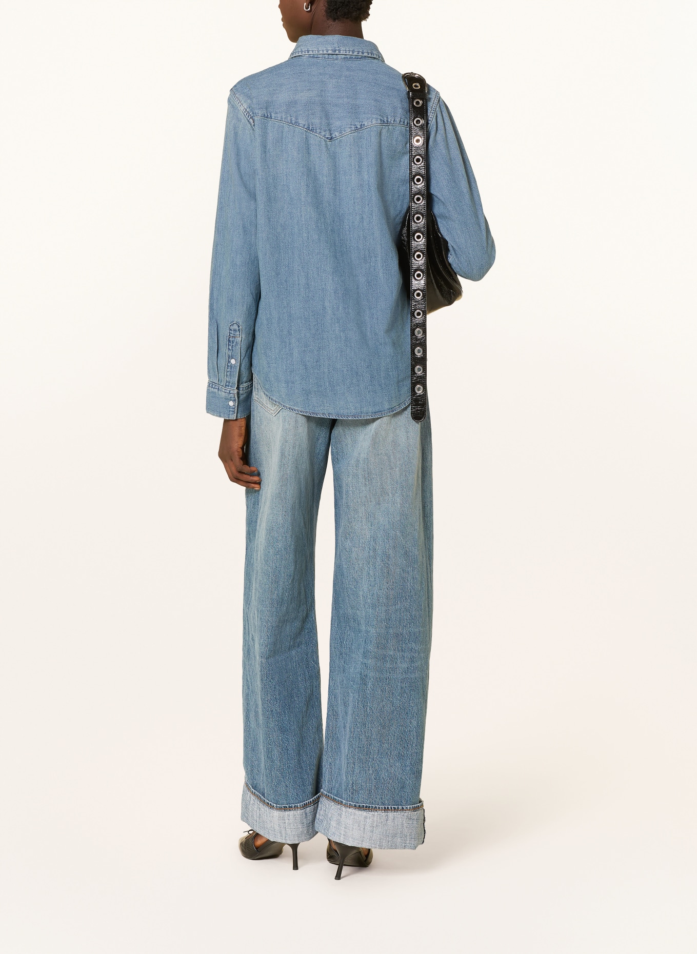 G-Star Wide Leg Jeans ROXX: H928 antique faded patina blue