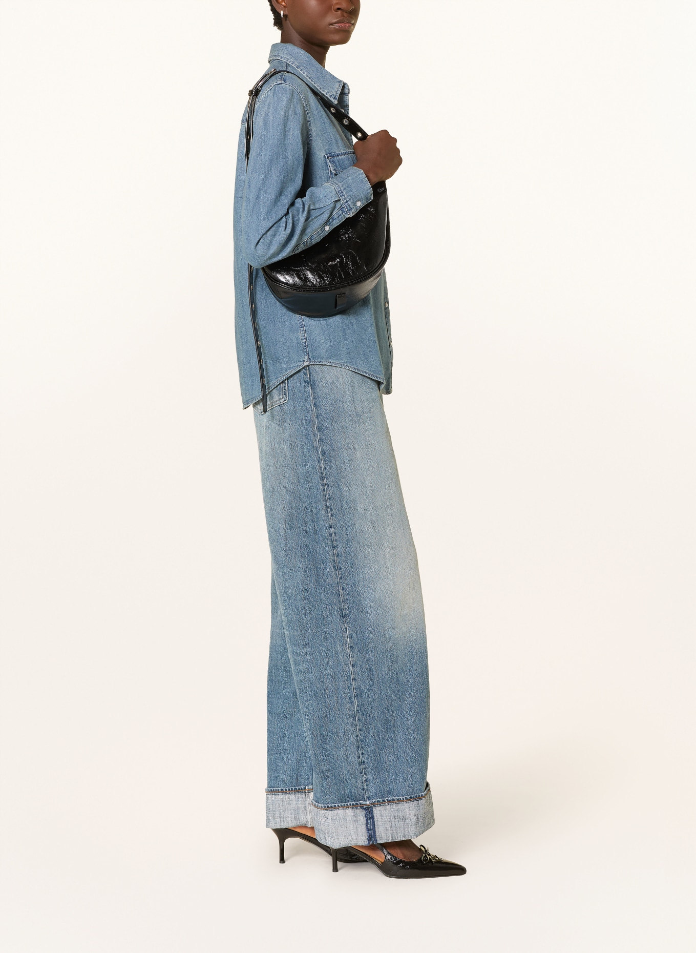 G-Star Wide Leg Jeans ROXX: H928 antique faded patina blue