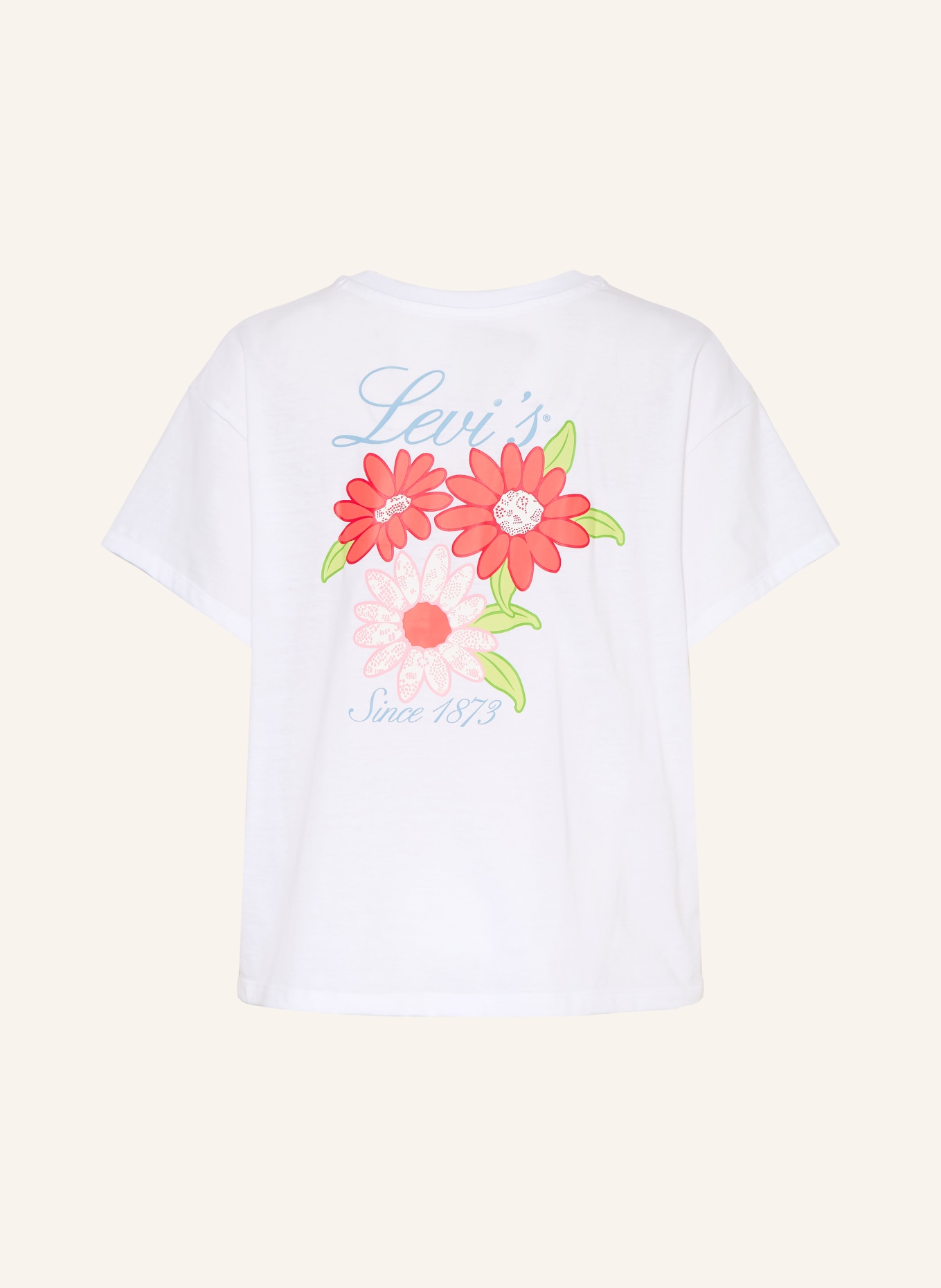 Levi's® T-Shirt: WEISS / NEONROT / BLAU