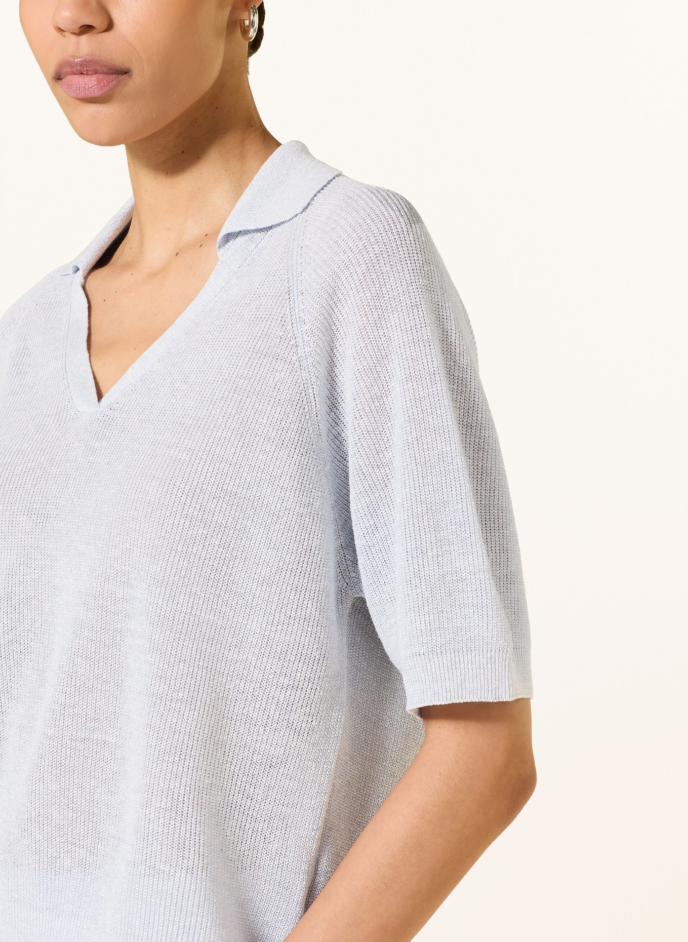 PESERICO Strickshirt: HELLBLAU