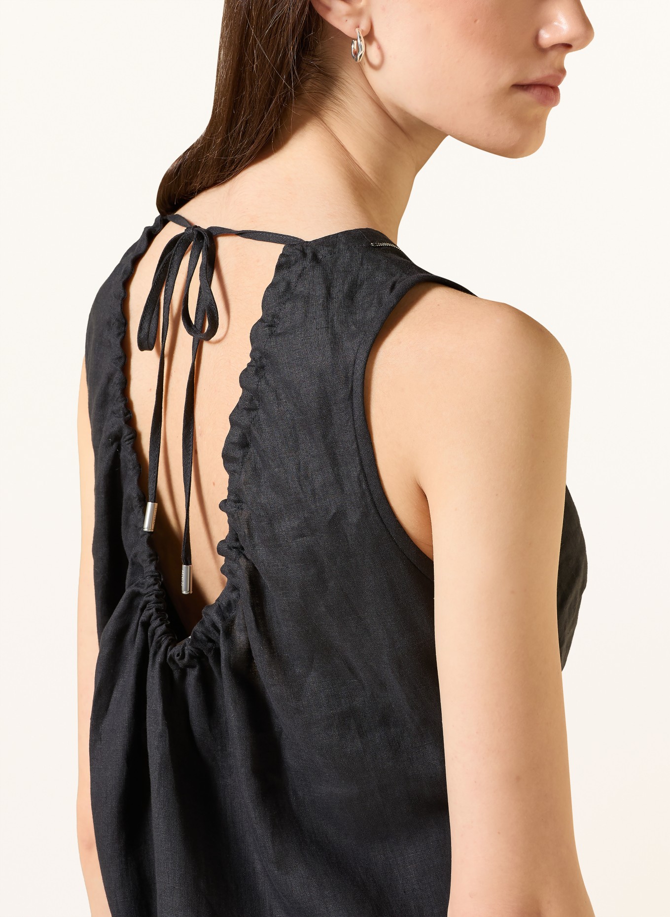 PESERICO Leinenkleid: DUNKELBLAU