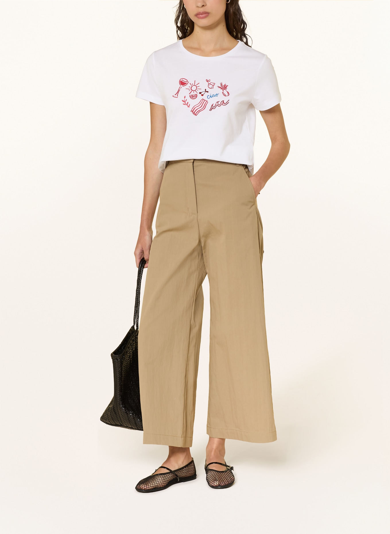 lilienfels Tričko s ozdobnými kameny: BÍLÁ / ČERVENÁ