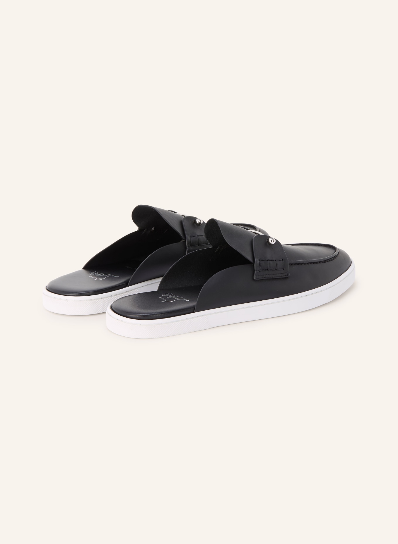 Christian Louboutin CHANME mules: BLACK