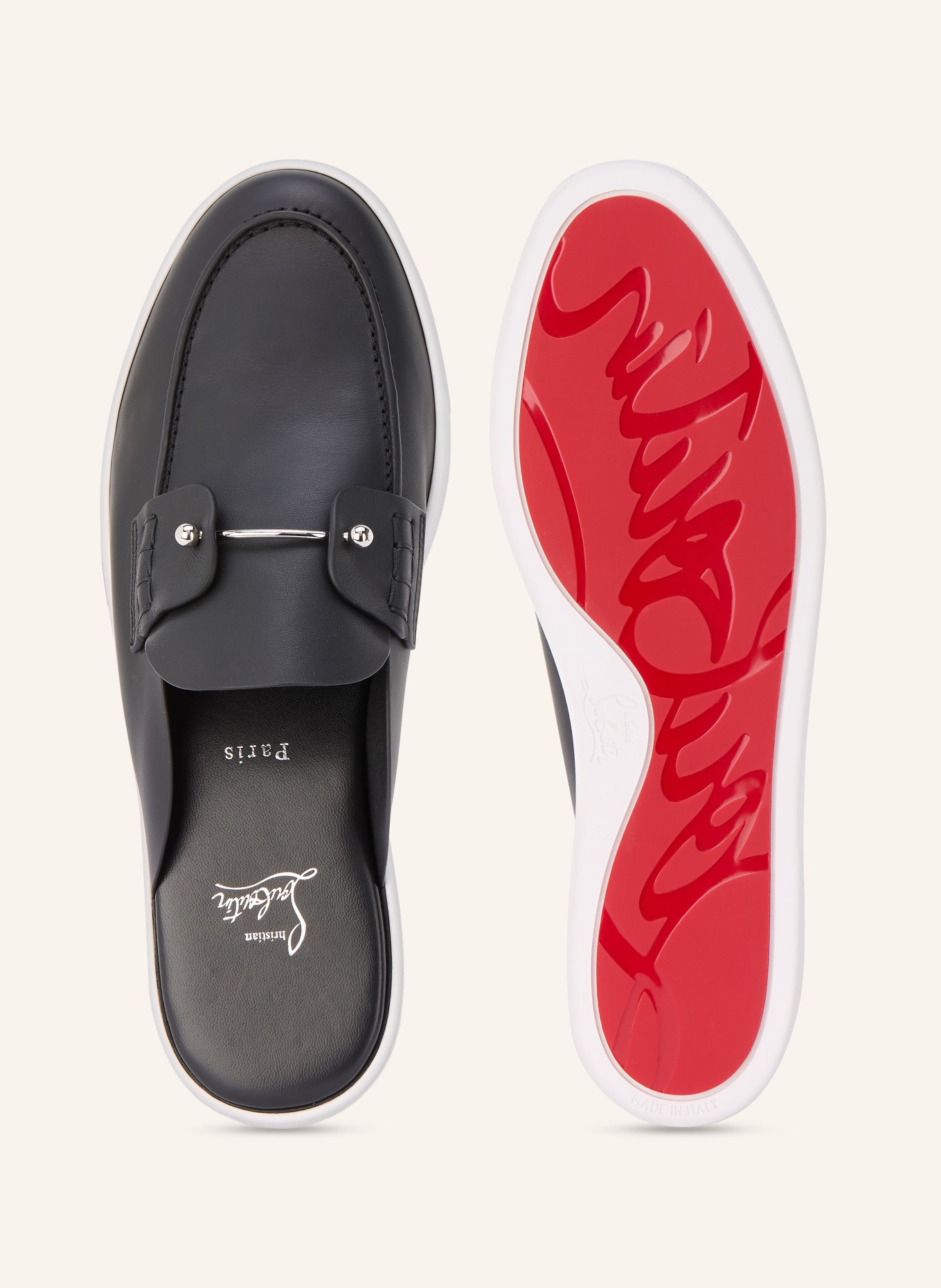 Christian Louboutin CHANME mules: BLACK