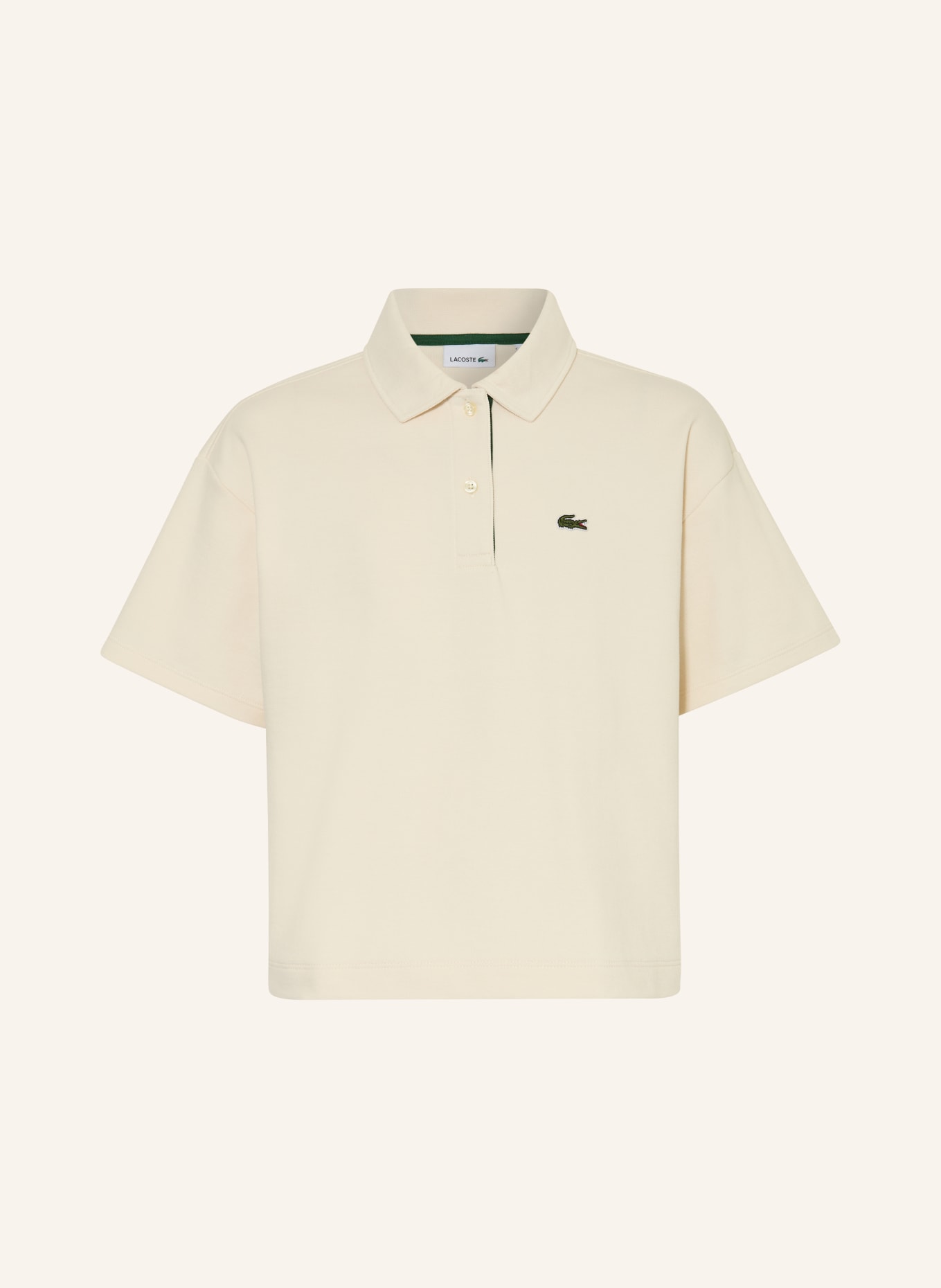 LACOSTE Piqué-Poloshirt: ECRU