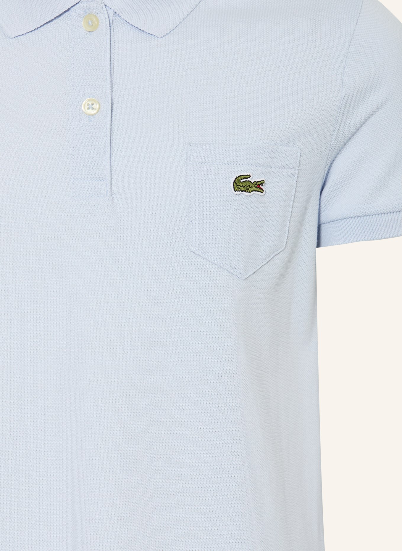 LACOSTE Piqué-Polokleid: HELLBLAU