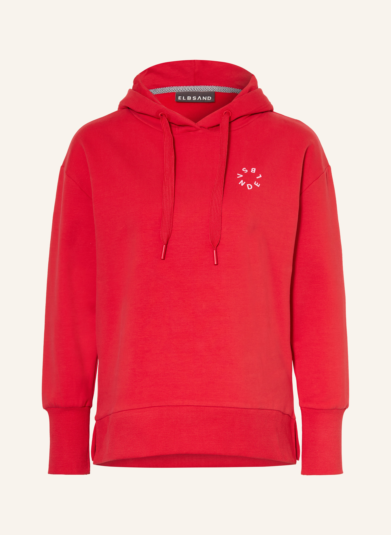 ELBSAND LEAH hoodie: RED / WHITE