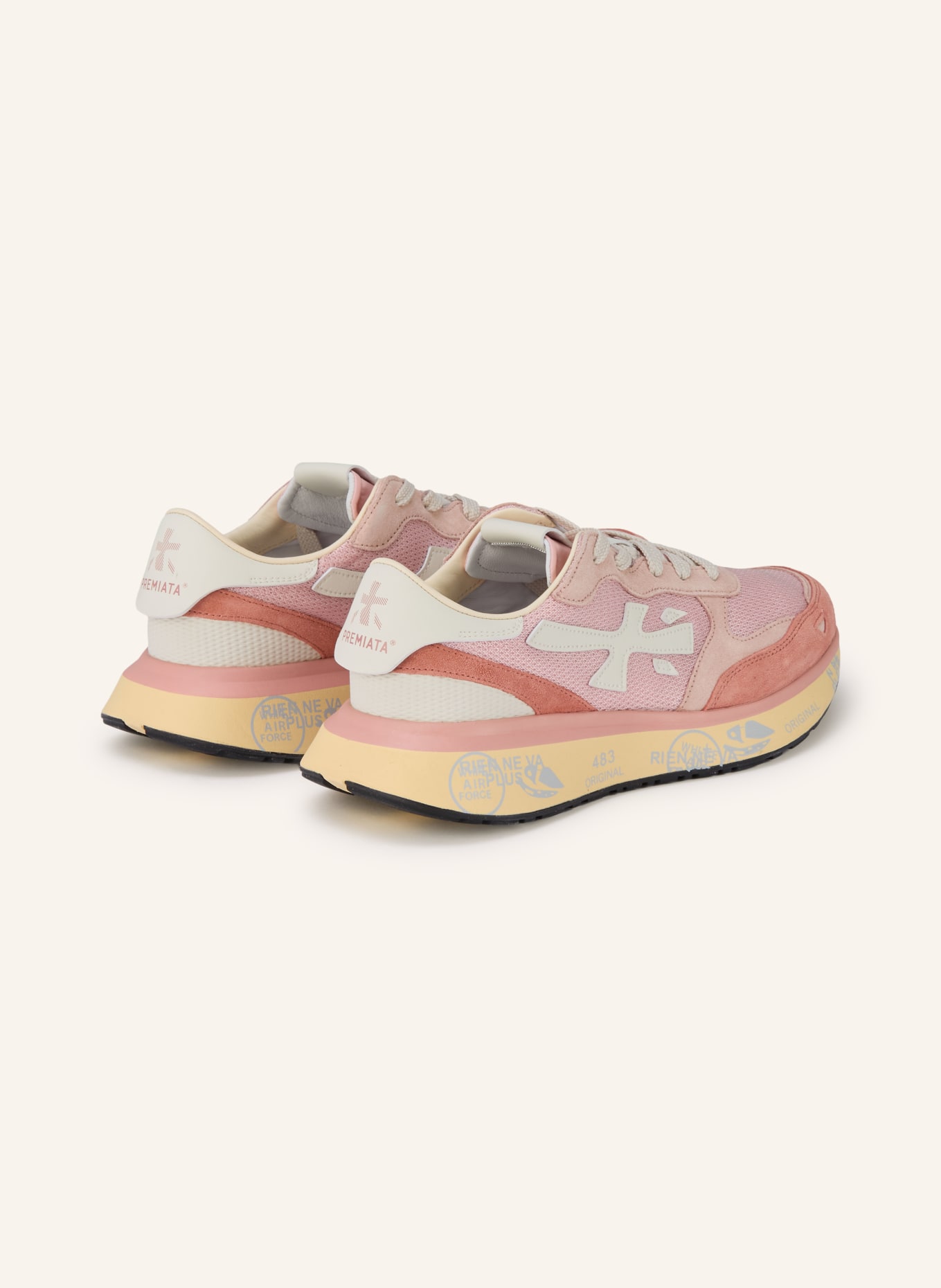 PREMIATA LAURYN sneaker: ROSE / ECRU