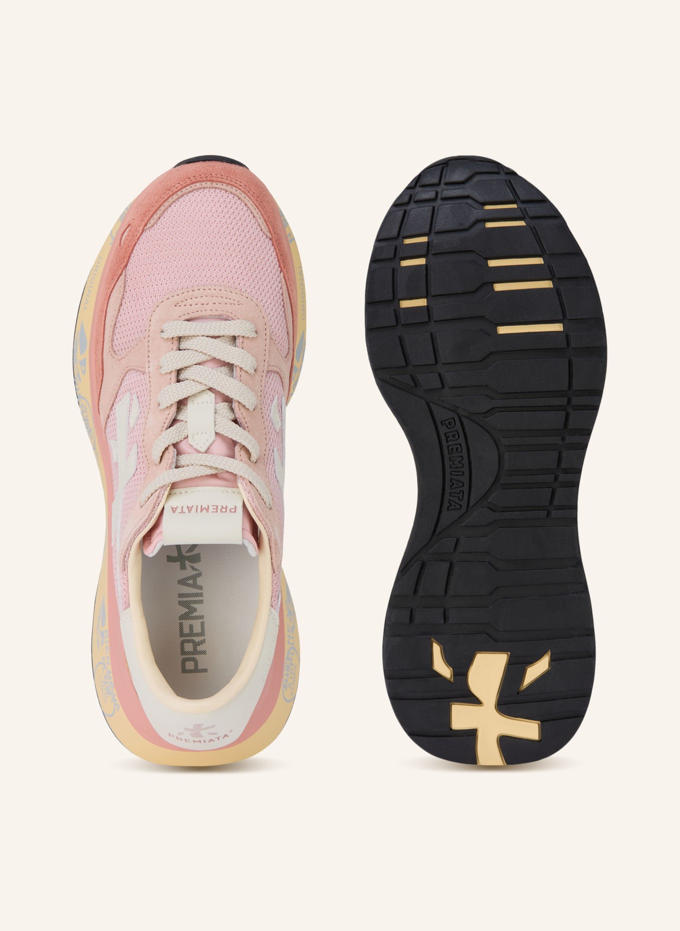 PREMIATA LAURYN sneaker: ROSE / ECRU