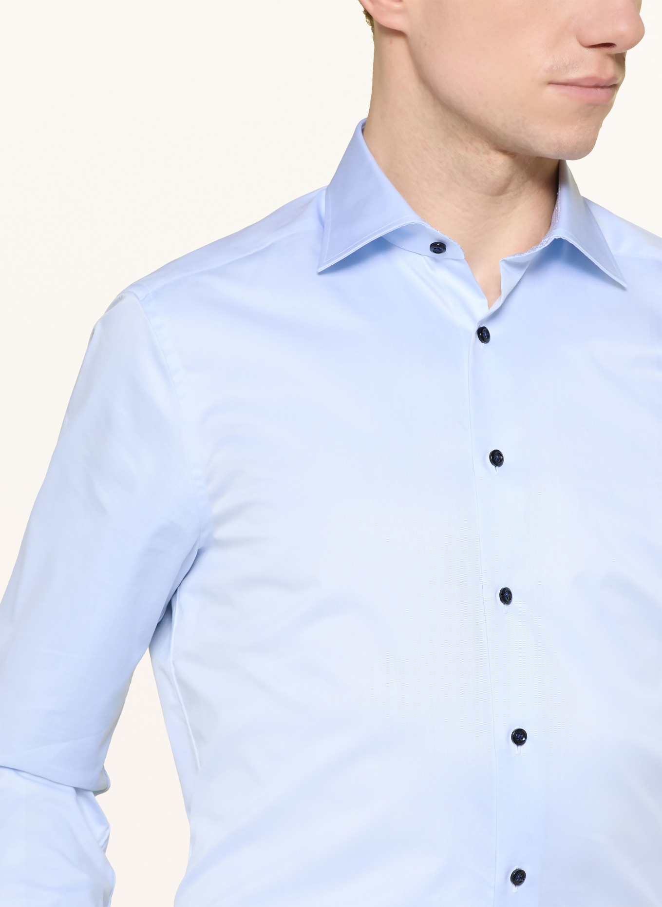 Stenströms Hemd Slimline Fit: HELLBLAU