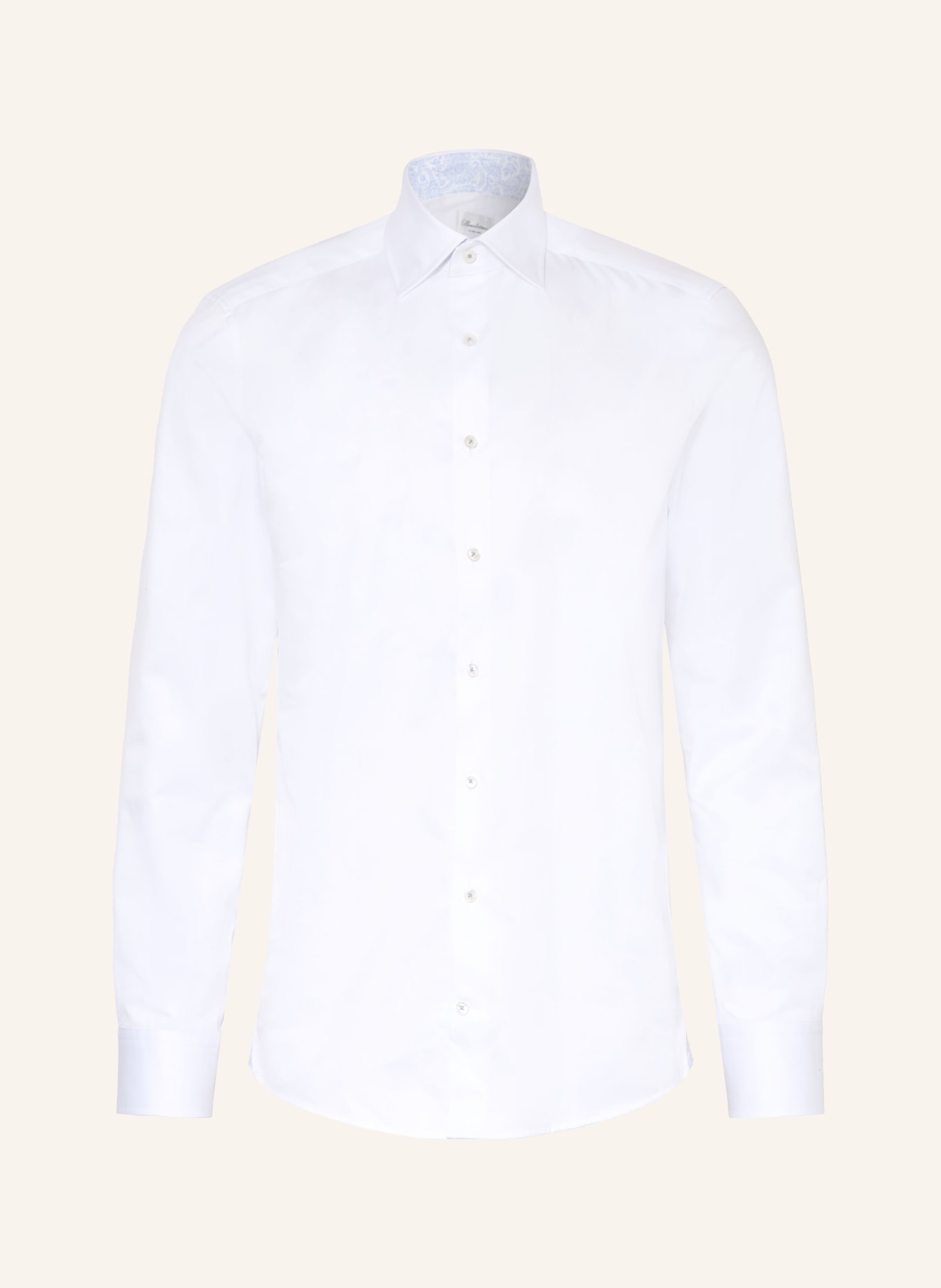 Stenströms Hemd Slimline Fit: WEISS / HELLBLAU