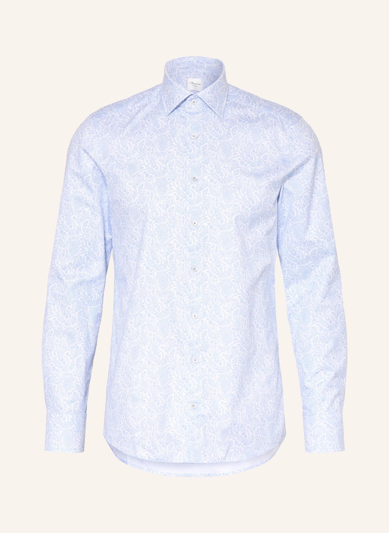 Stenströms Hemd Slimline Fit: HELLBLAU / WEISS