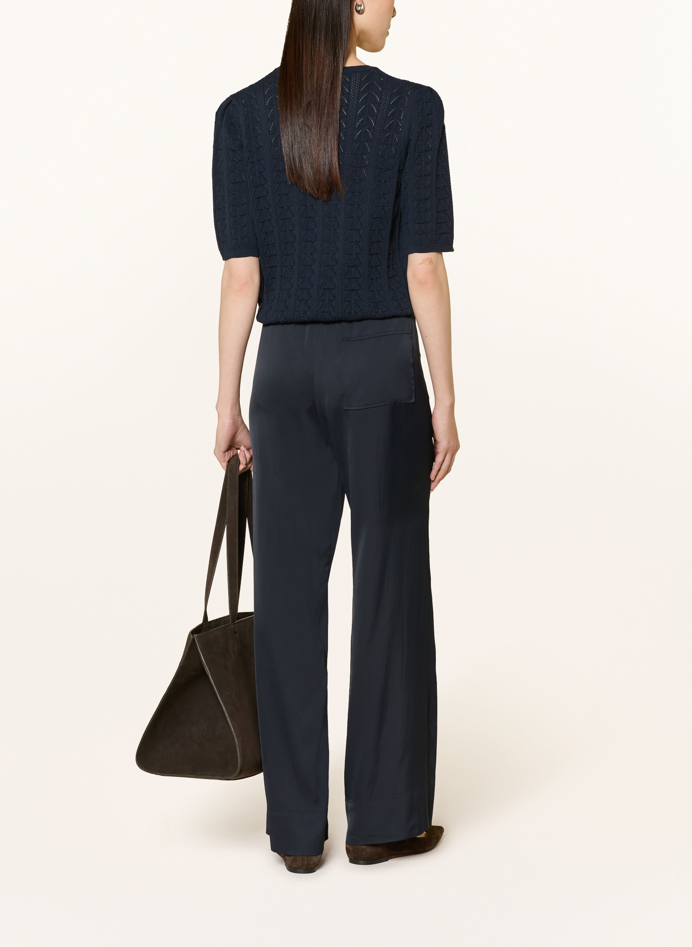 LANIUS Strickshirt: DUNKELBLAU