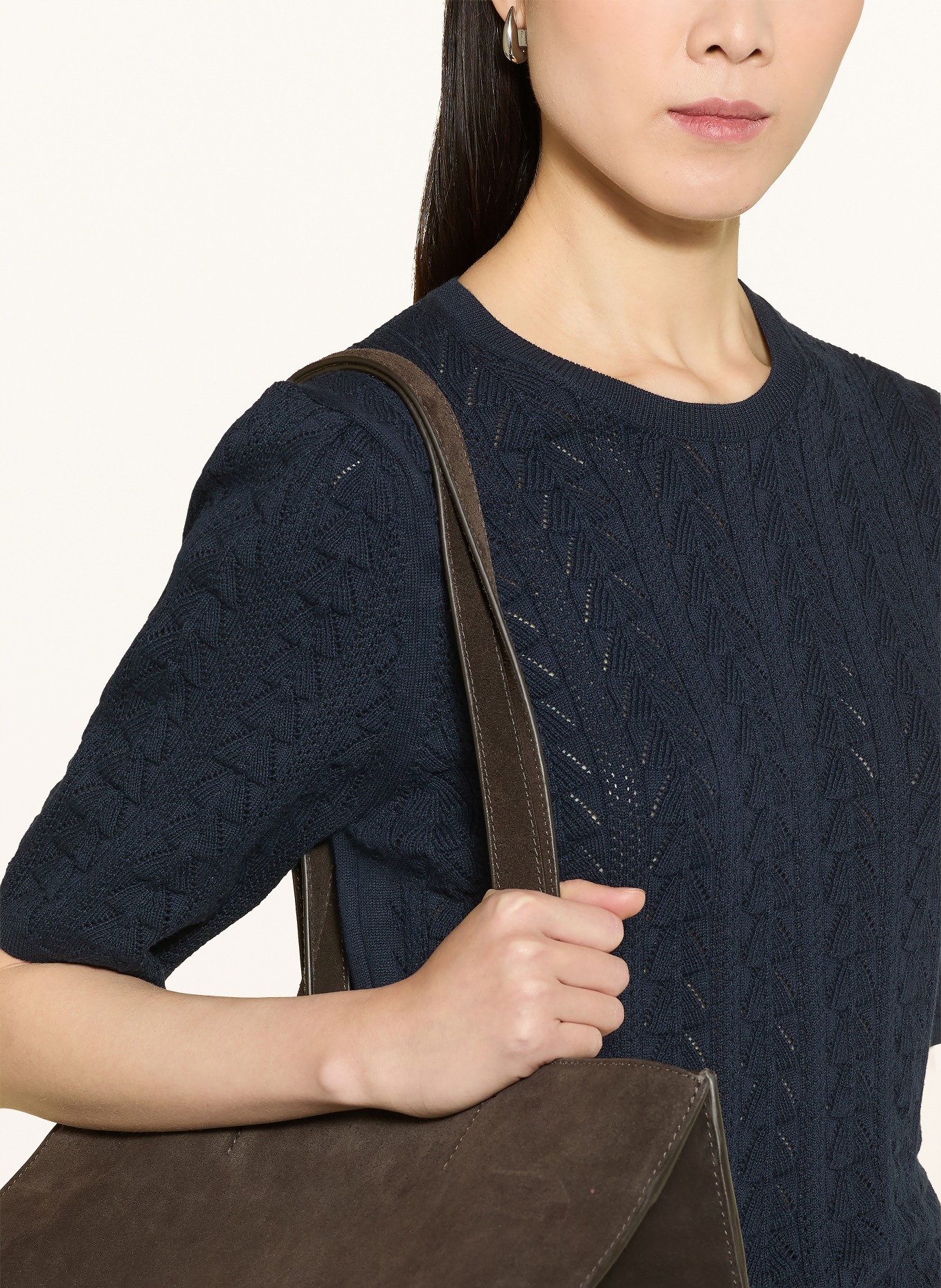 LANIUS Strickshirt: DUNKELBLAU