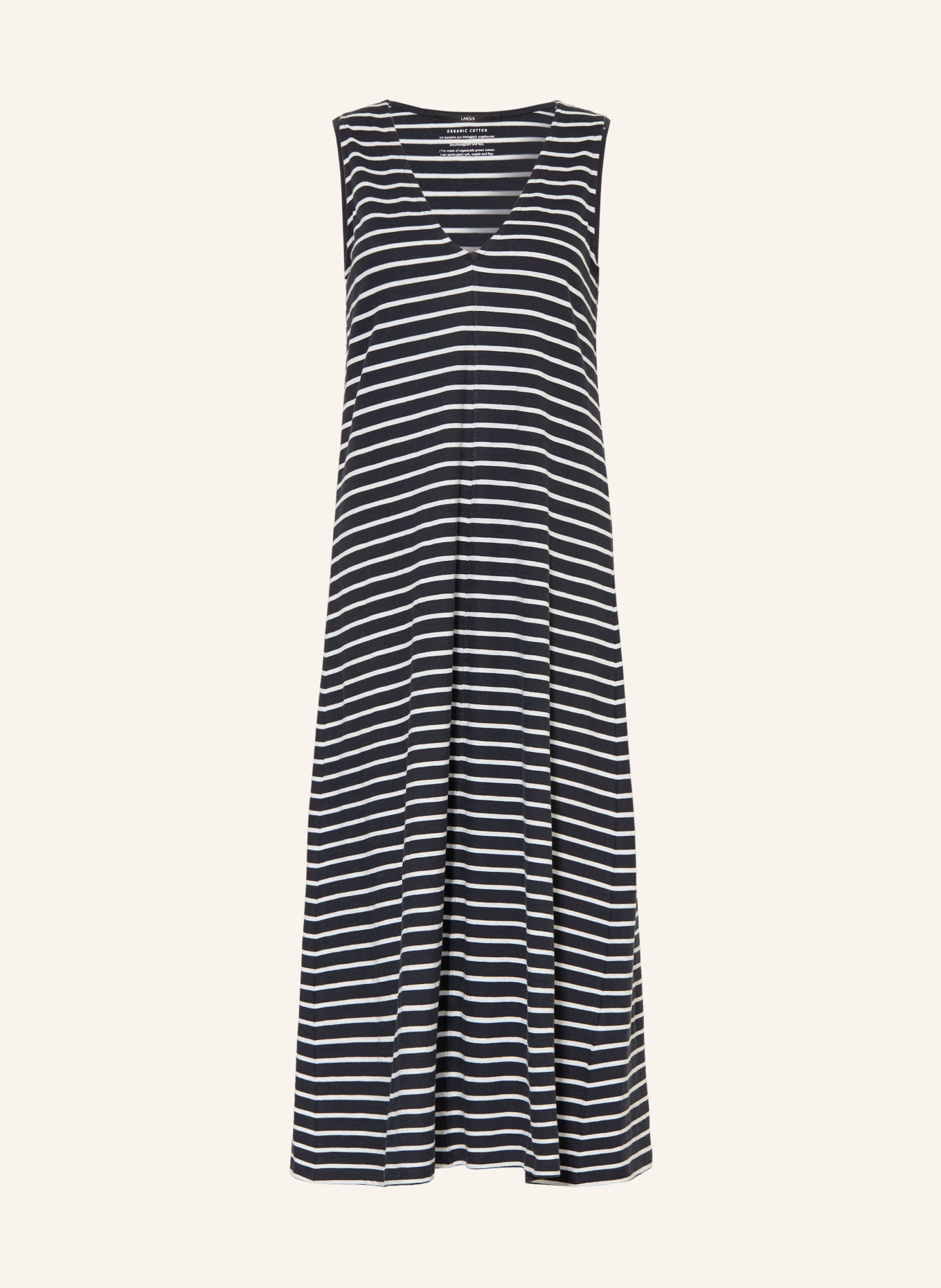 LANIUS Kleid: DUNKELBLAU / WEISS