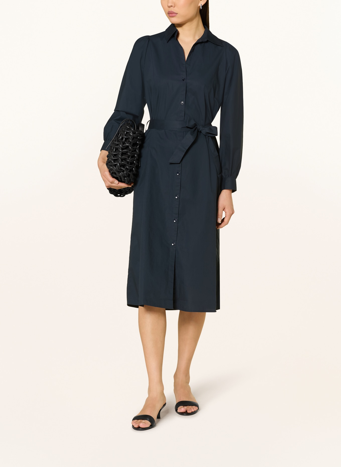 LANIUS Košilové šaty: TMAVĚ MODRÁ