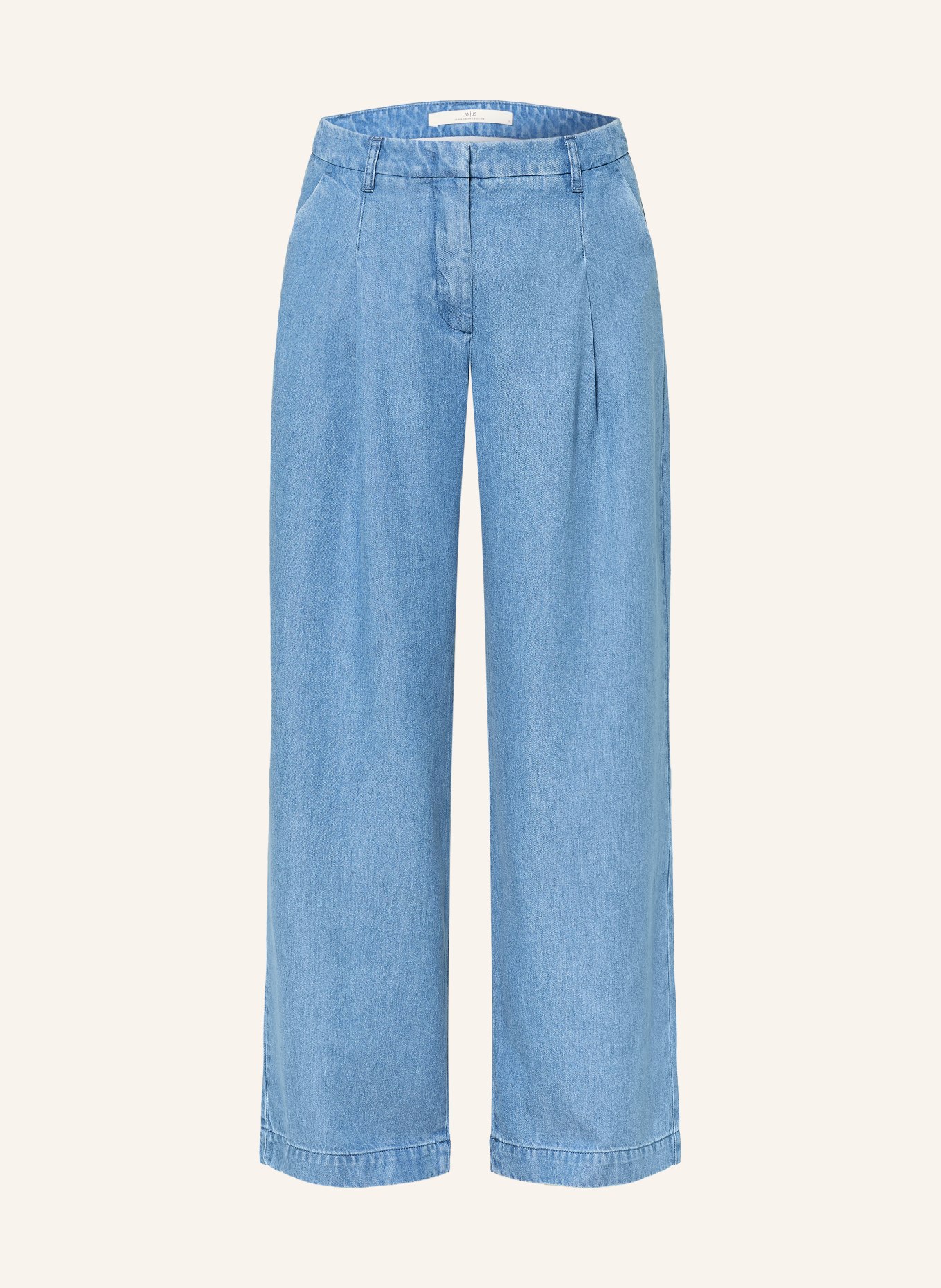 LANIUS Wide Leg Jeans: 577 Midblue denim